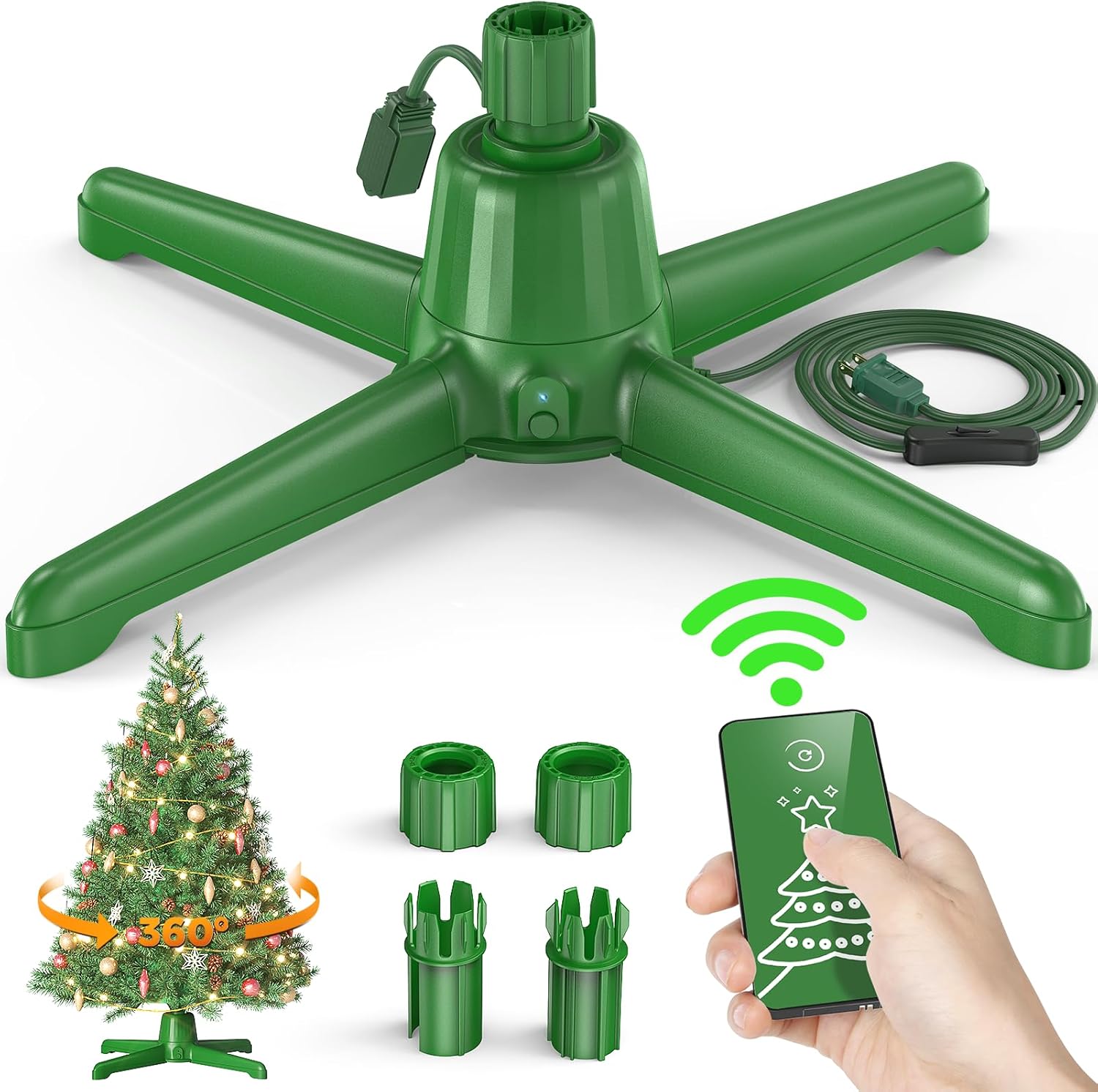 DG-Direct Rotating Christmas Tree Stand, Up to 7.5ft, 90lb Artificial Christmas...