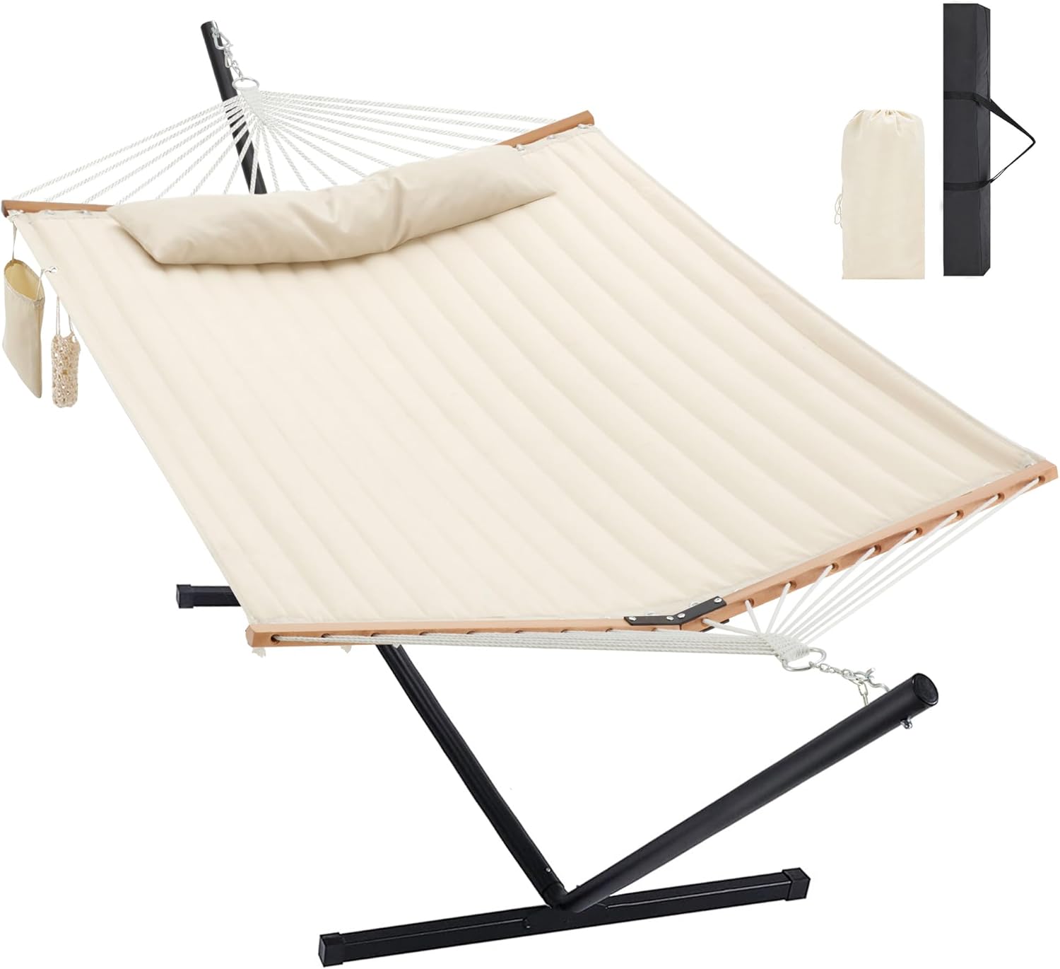 Outdoor Patio Hammock, Special Two Person Hammock with Stand, Innovative Heavy D...