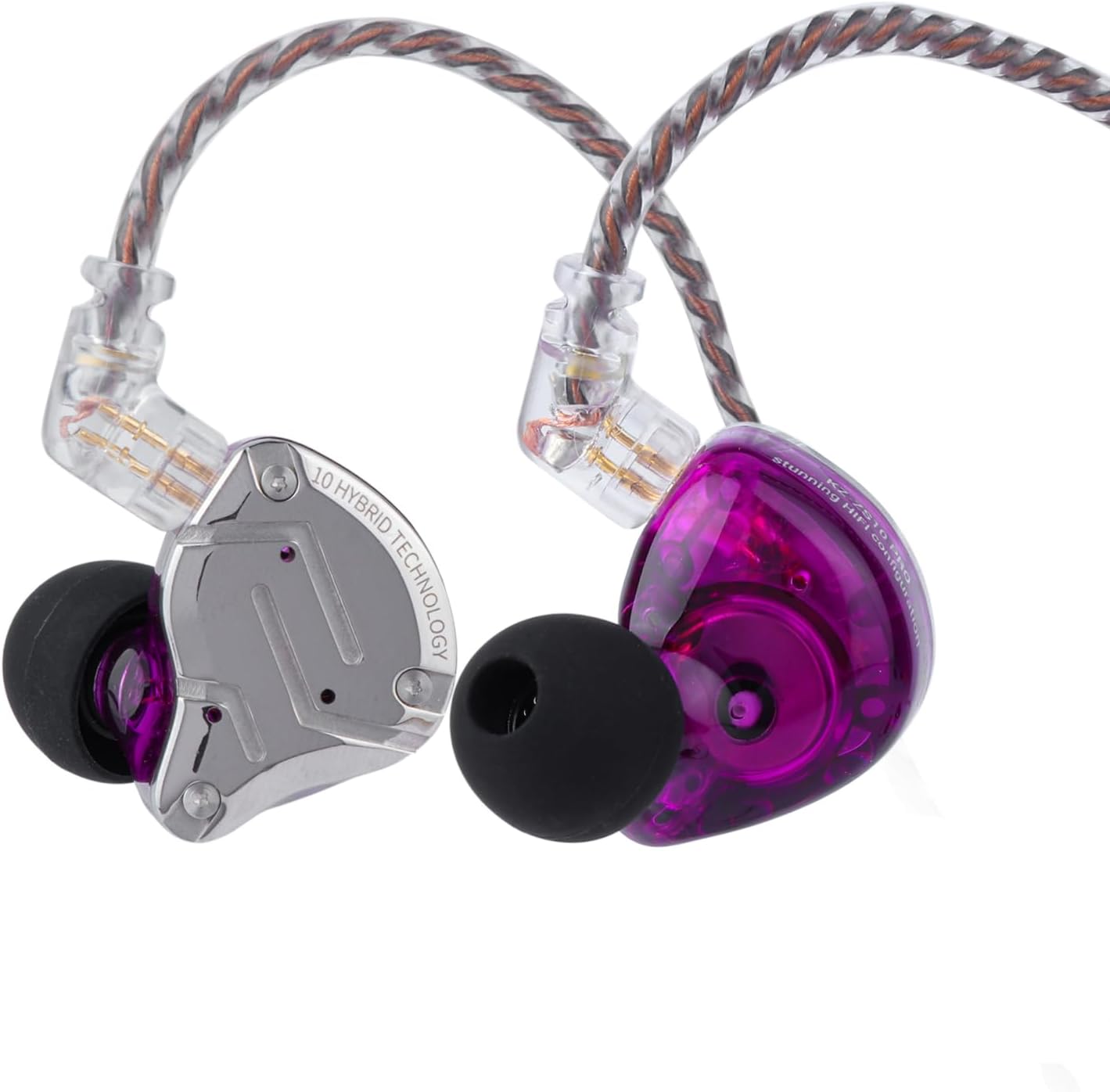 Linsoul KZ ZS10 Pro 4BA+1DD 5 Driver In-Ear HiFi Metal Earphones with Stainless...