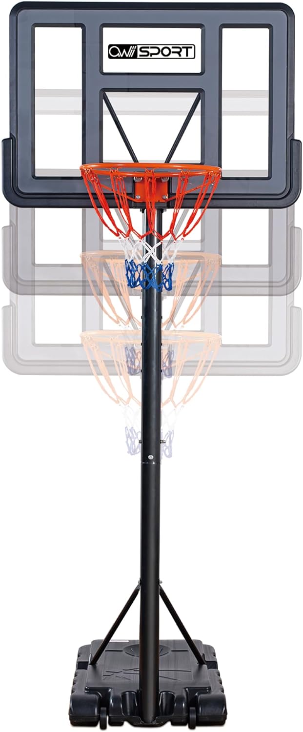 AWII Sports Basketball Hoop Outdoor 10ft Adjustable, Portable Basketball Hoop Go...