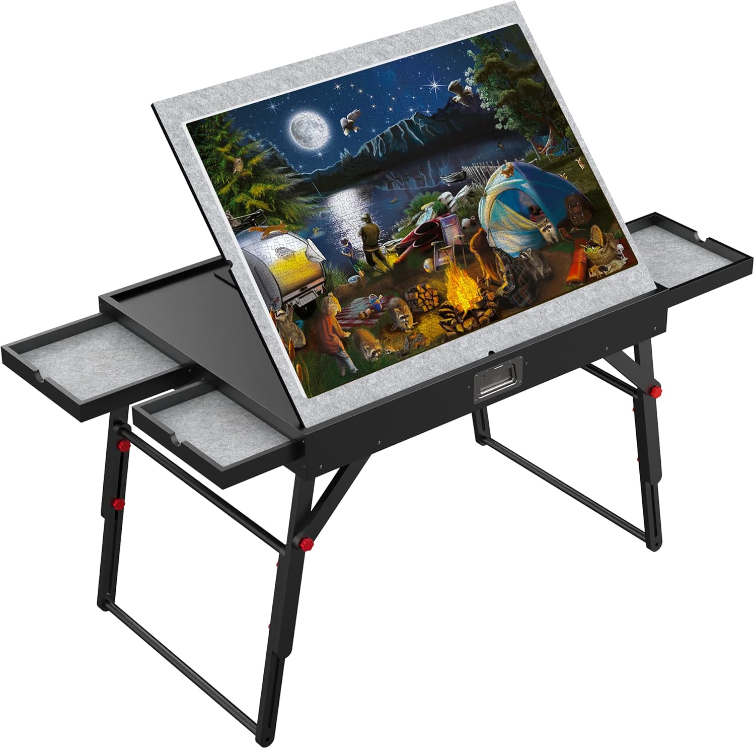 QUOKKA Puzzle Table with Drawers for Adults - Fits Jigsaw Puzzles Up to 32x24 |...