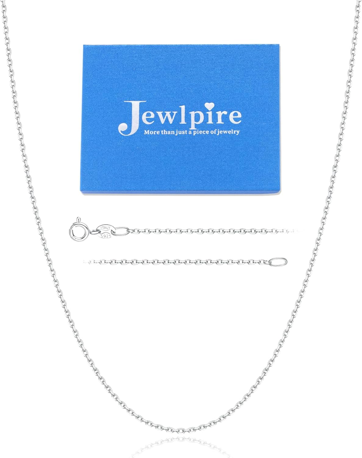 Jewlpire 1MM Italian Ultra Luxury Solid 24K Gold Over 925 Sterling Silver Chain...