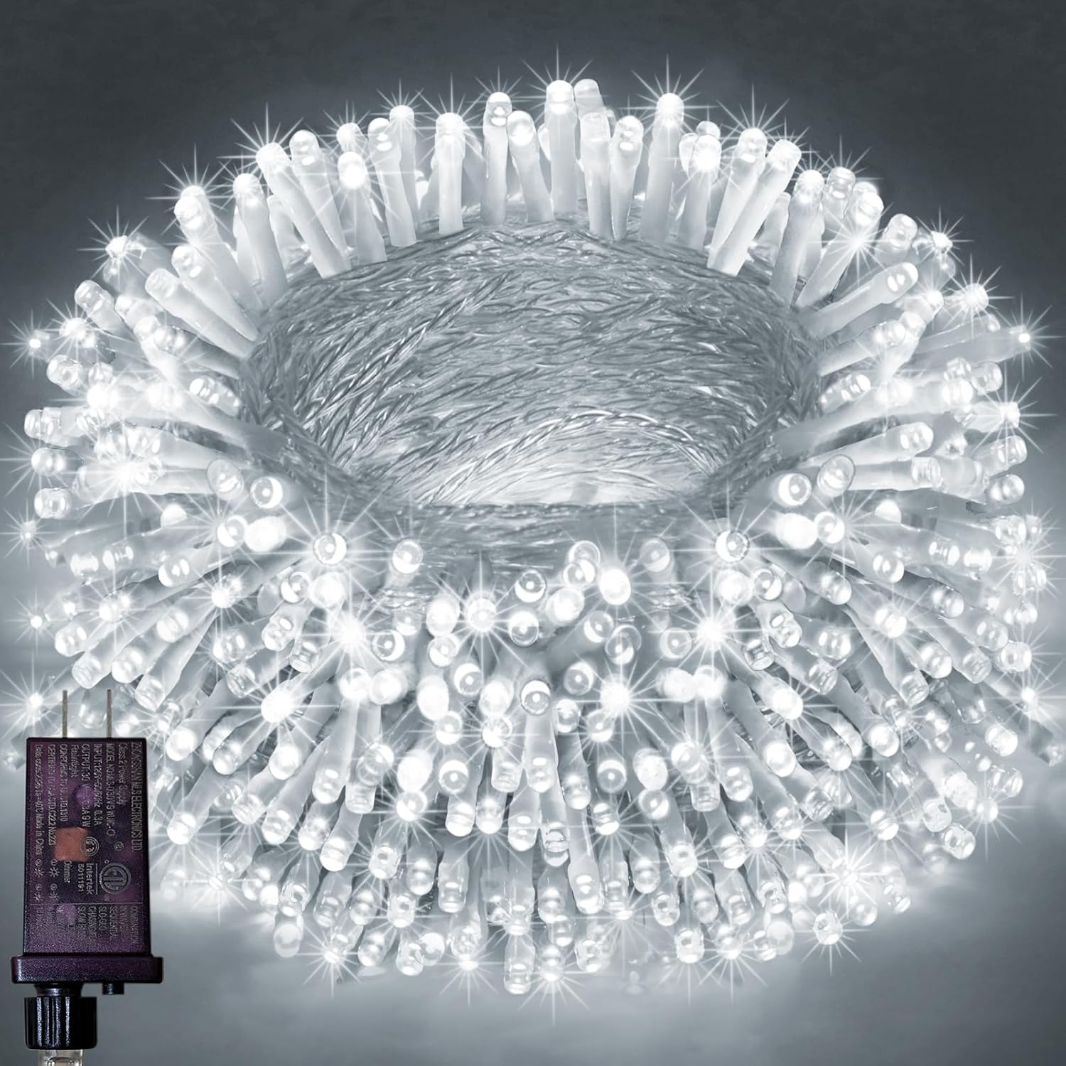 393Ft 1000LED Christmas Lights Outdoor Decorations 8 Modes & Memory Timer Christ...