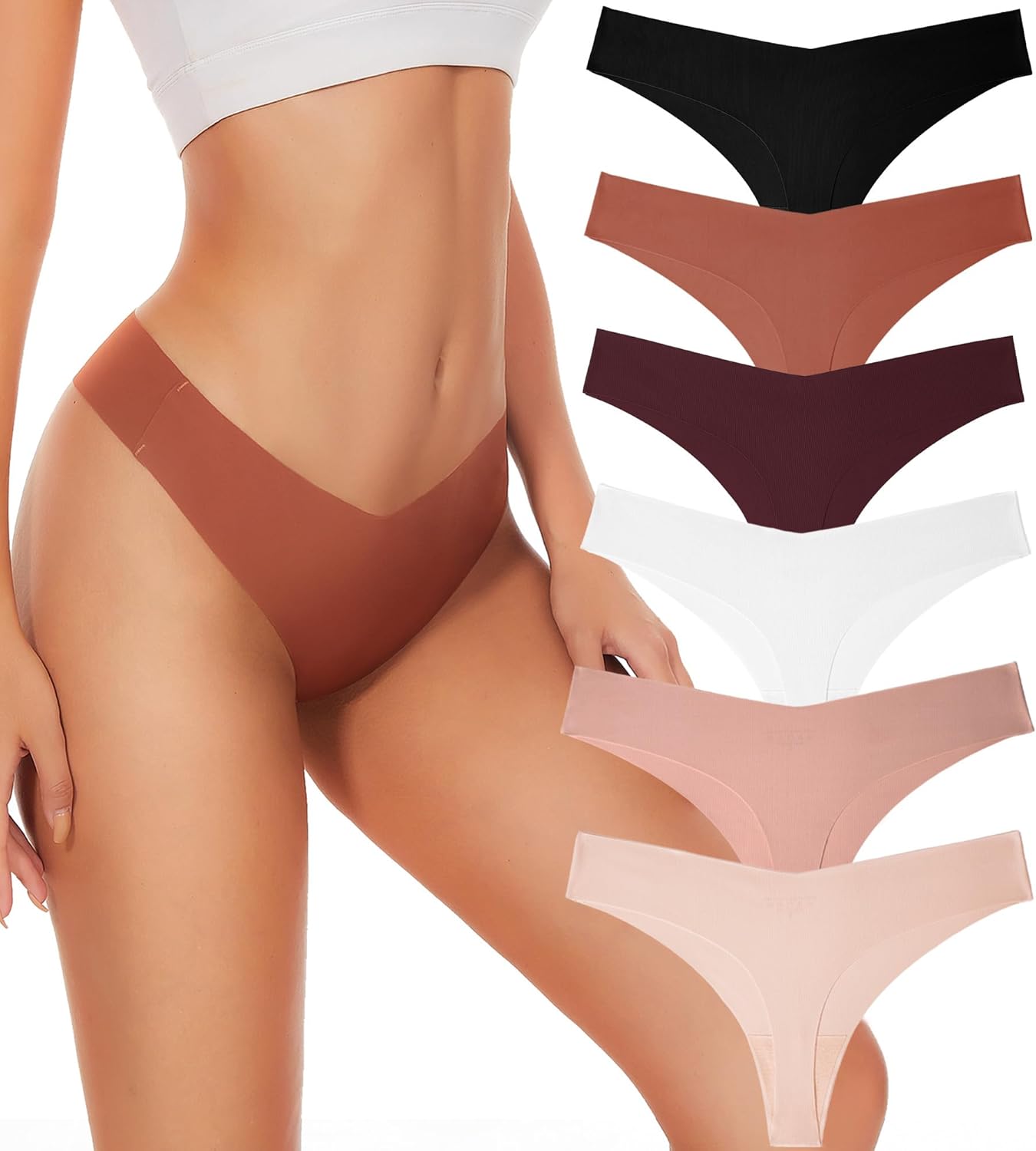 **Best Hellopopgo Seamless Thongs, Special Thongs For Women V-waisted, Comfortab...