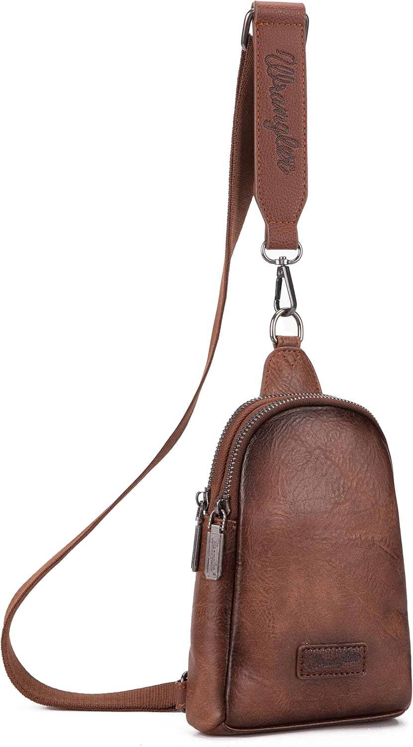 Wrangler Small Sling Bag for Women Crossbody Bags Fanny Pack Chest Bag Purse B-d...
