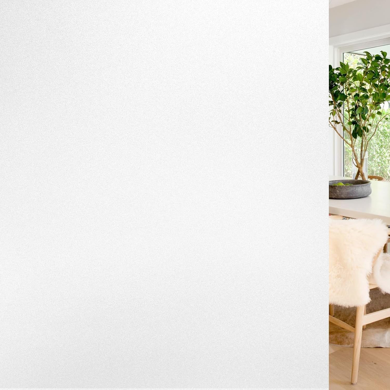 rabbitgoo Window Privacy Film, Special Non-Adhesive Frosted Glass Window Coverin...