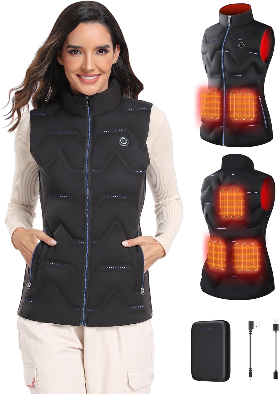 Vofuoti Heating Vest, Unique Heated Vest for Women, High-Quality Heated Down Ves...