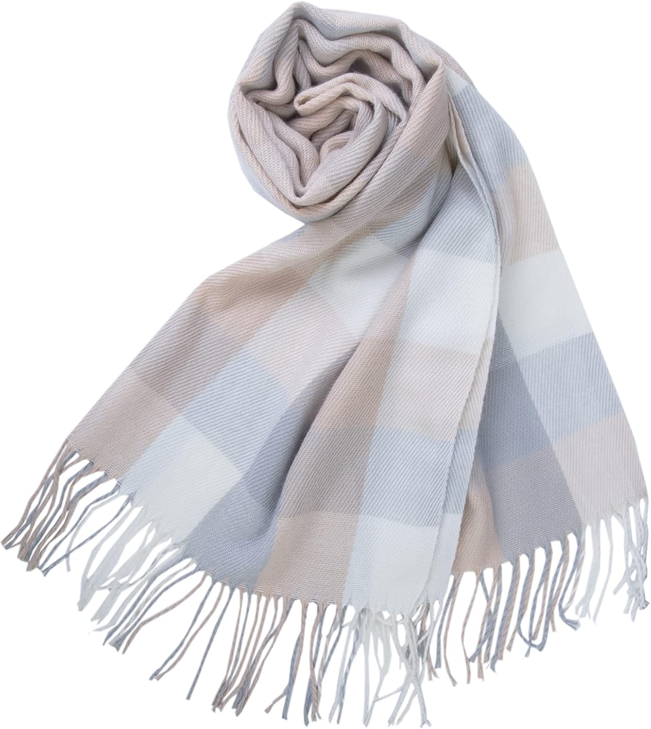 Chalier Fashion Winter Ladies Scarves Shawl Oversized Ladies Tartan Checked Scar...