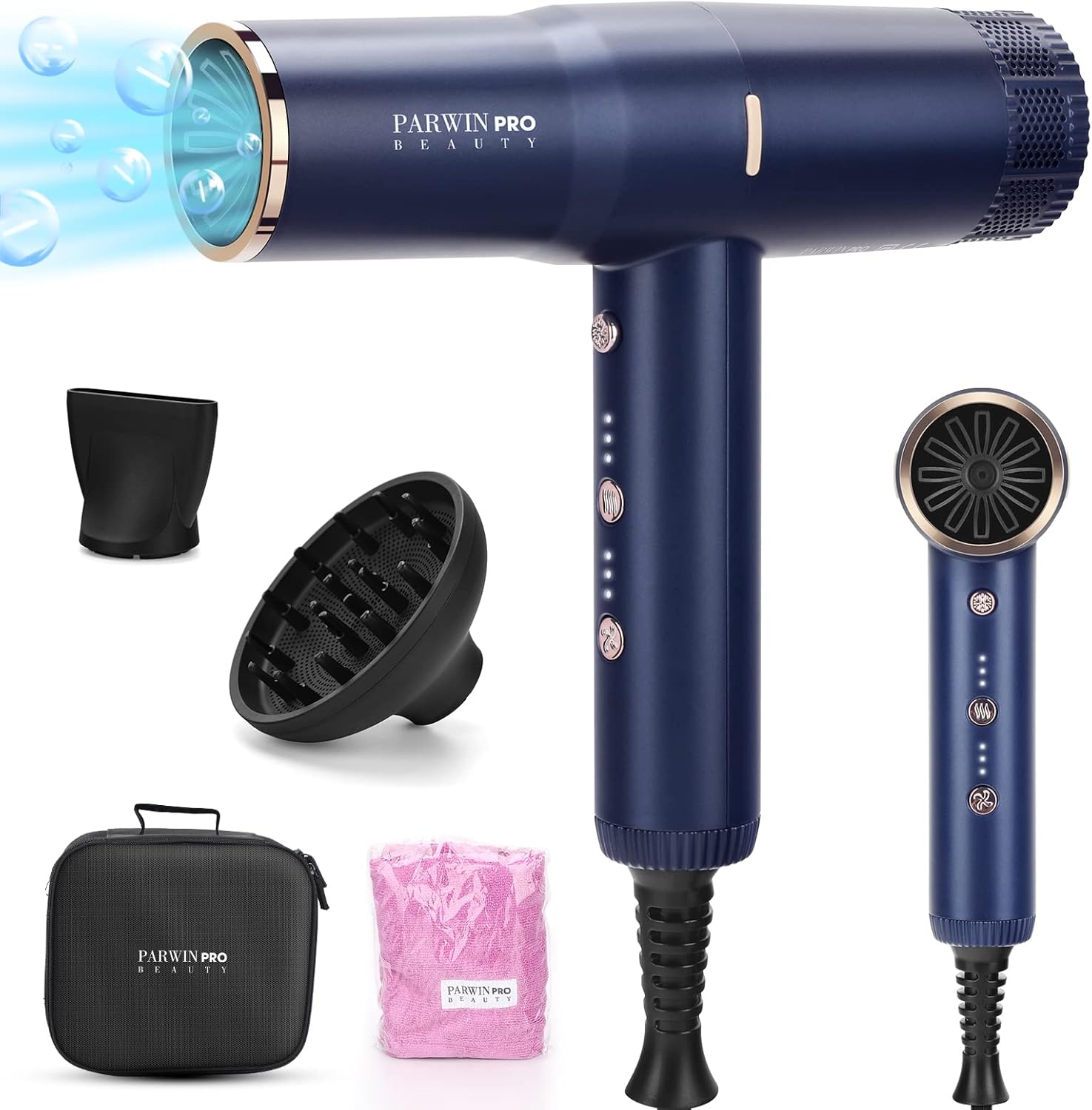 Professional PARWIN PRO BEAUTY Hair Dryer, Special Salon Fast Drying Ionic Diffu...