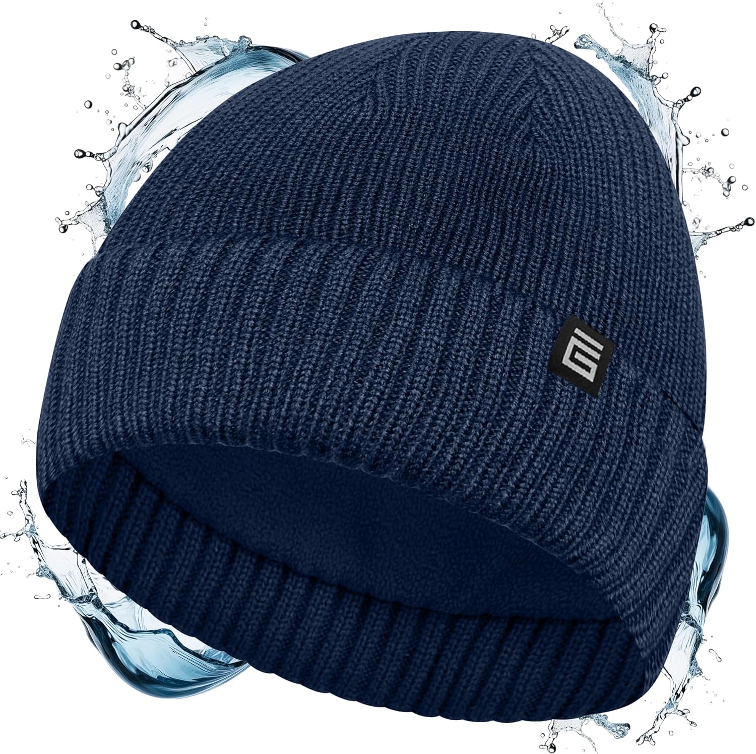 Giovici Wooly Waterproof Beanie Hat for Men and Women - Stretchy Fleece Lined Wa...