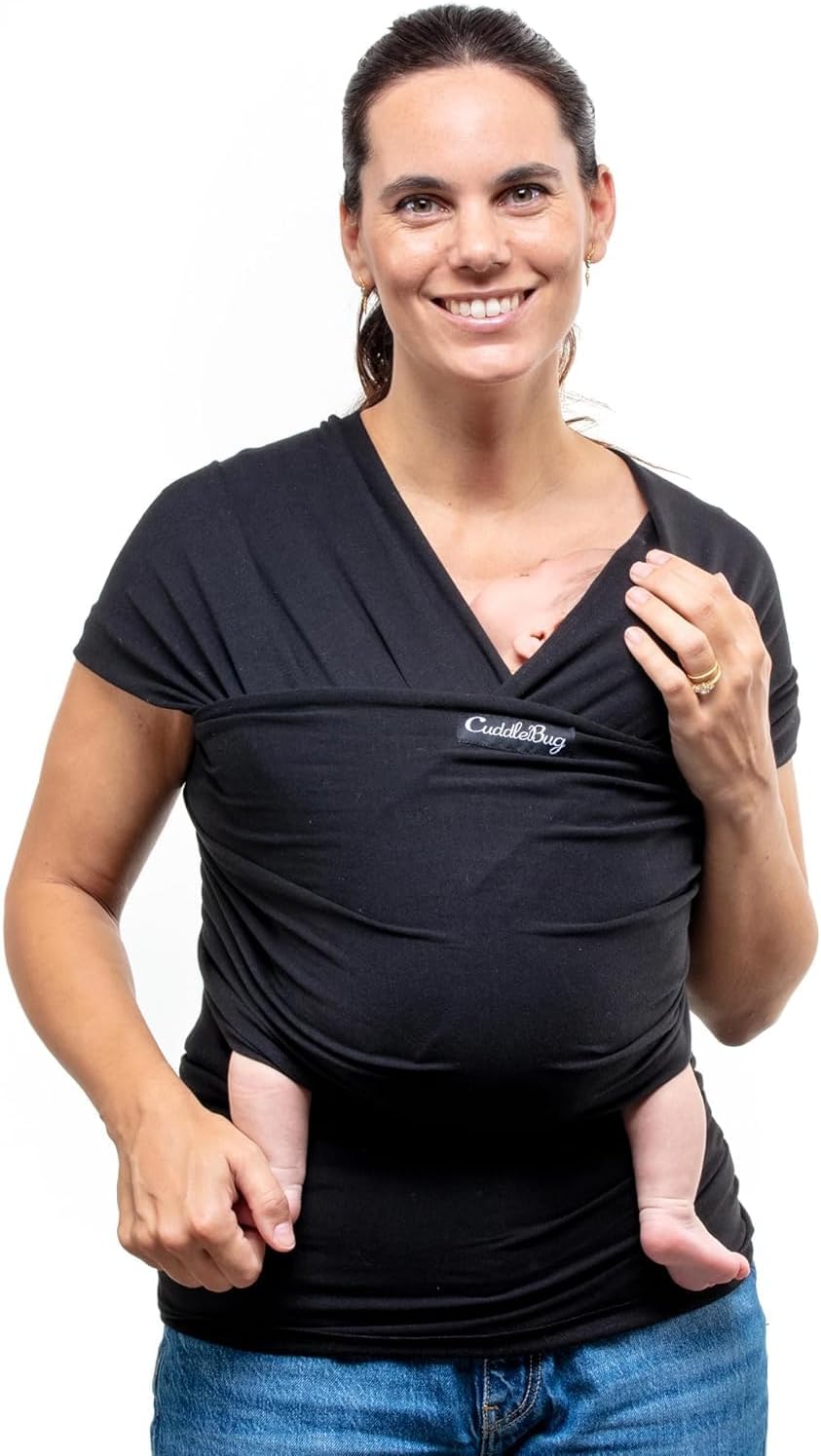 CuddleBug Baby Wrap, Cozy Hands-Free Baby Carrier, Special Soft Baby Wrap for Co...