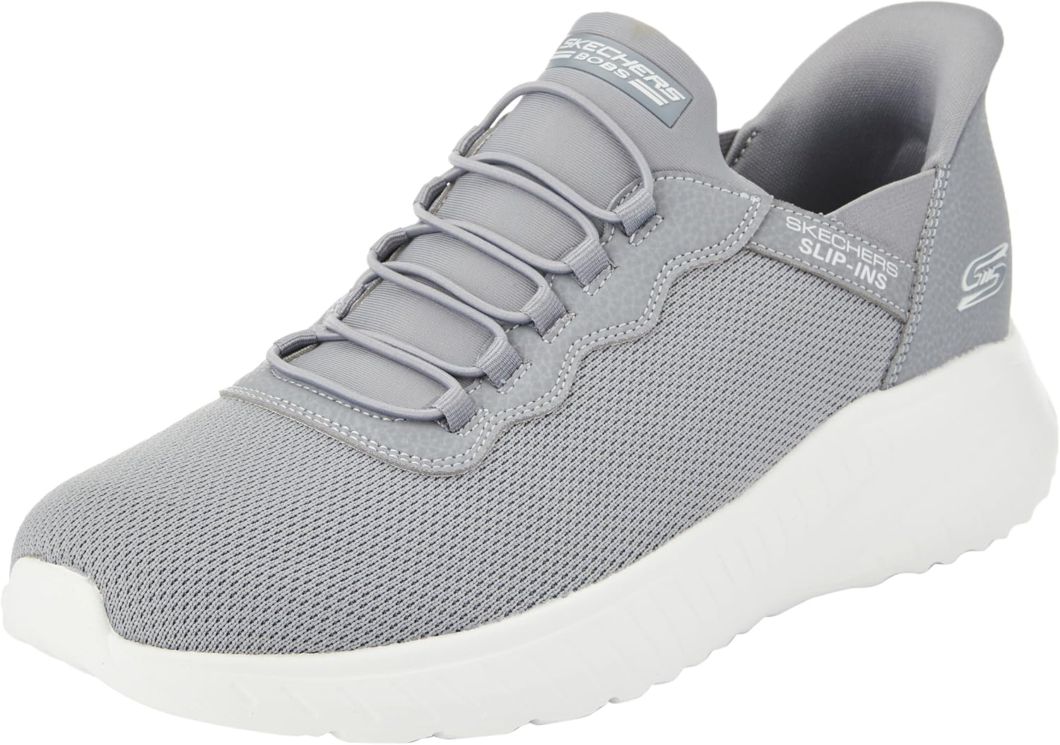 Skechers Men's Bobs Squad Chaos Daily Hype Slip-On 8 UK Gray Knit