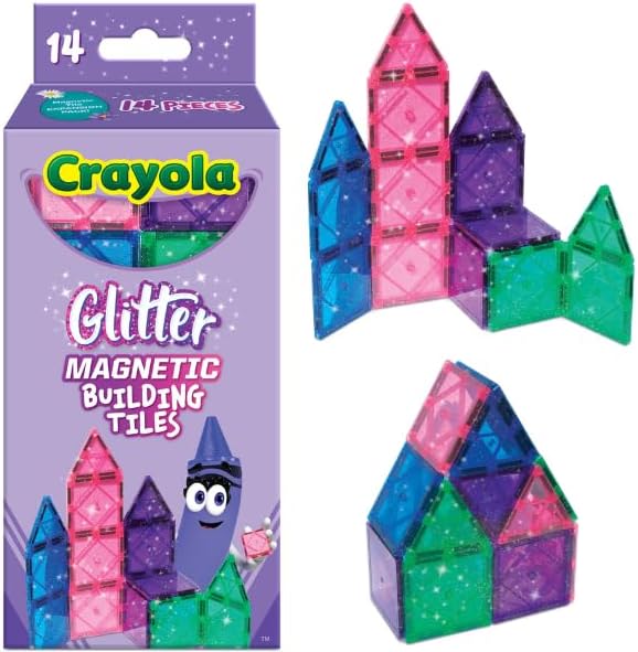 CreateOn Crayola Magnetic Tiles, Building Set for Kids, Magnetic Toys for Kids,...