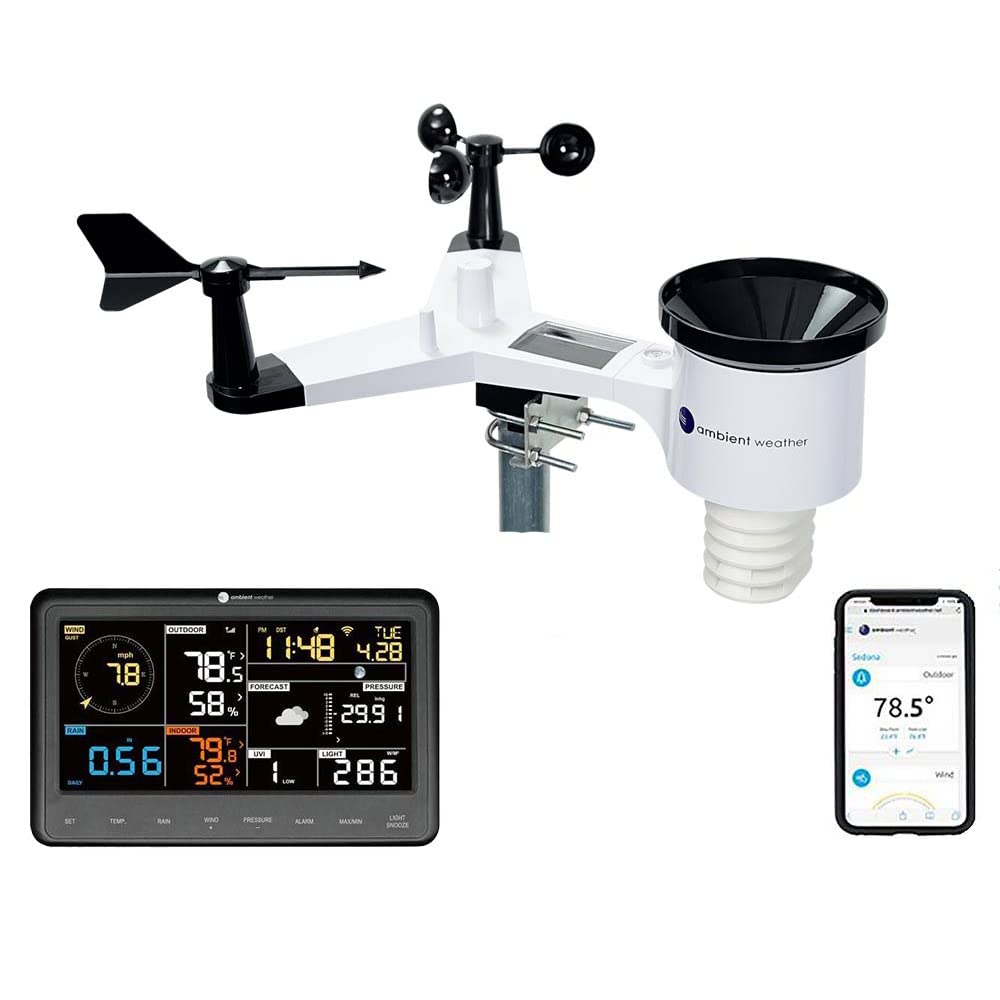 Ambient Weather WS-2902, Affordable WiFi Smart Weather Station, Innovative Weath...