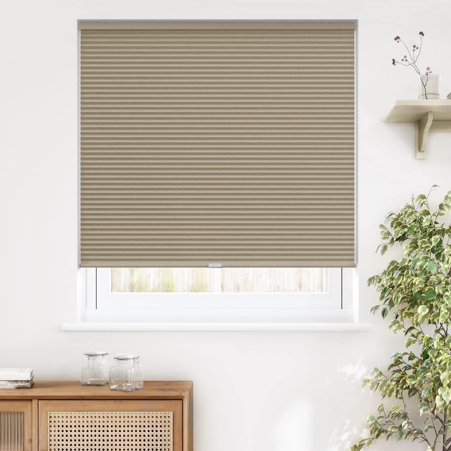 LazBlinds Cordless Cellular Shades, Special Honeycomb Shades for Blackout Privac...
