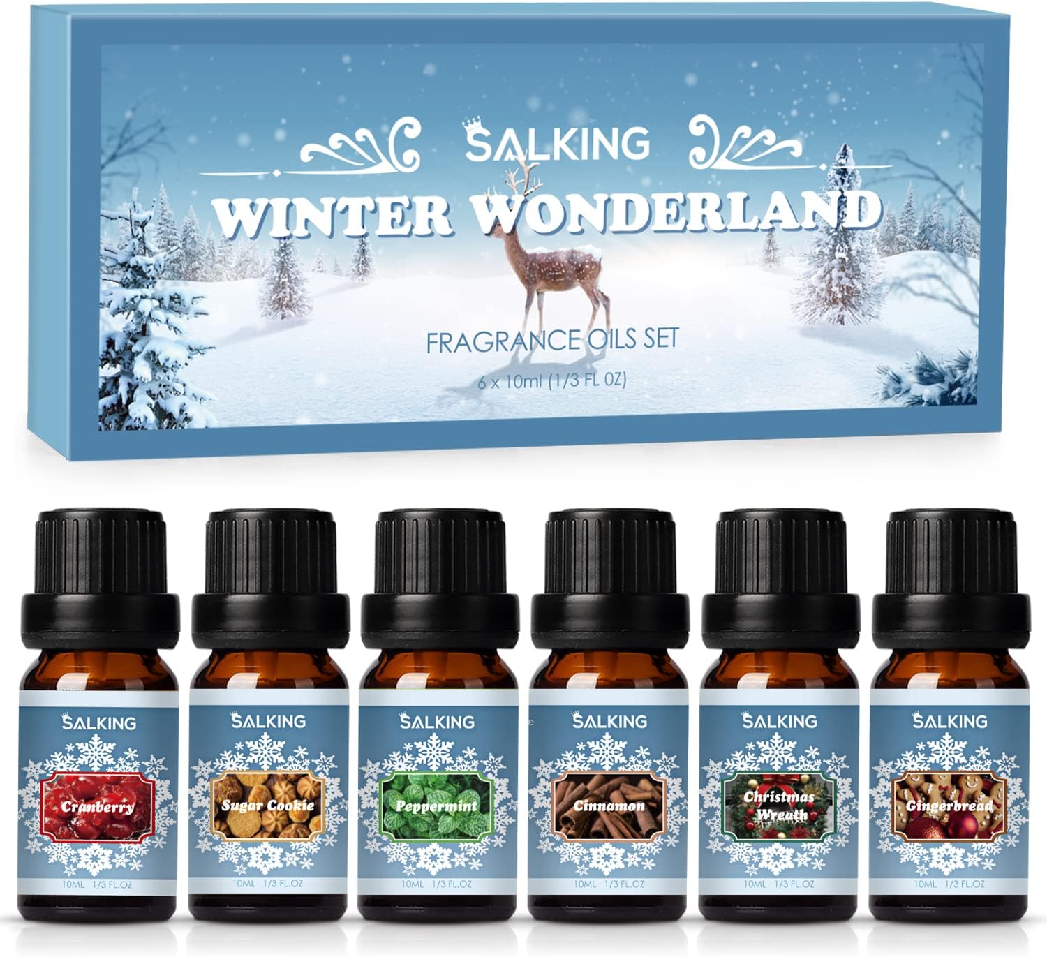 SALKING Winter Essential Oils Set, Aromatherapy Diffuser Oil Fragrance Oils Gift...
