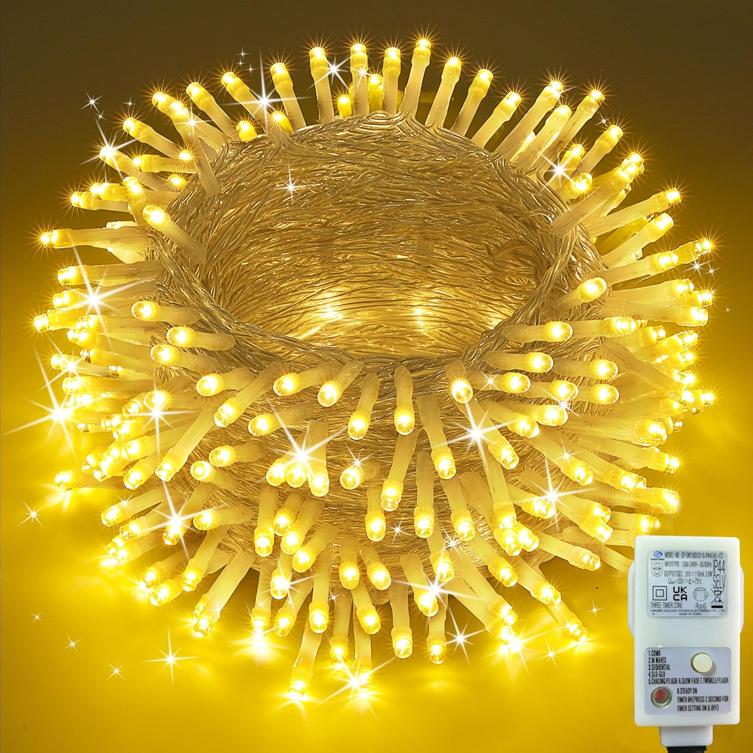Moxled Fairy Lights Plug in Waterproof - 13M/42ft 100 LED String Lights Mains Po...