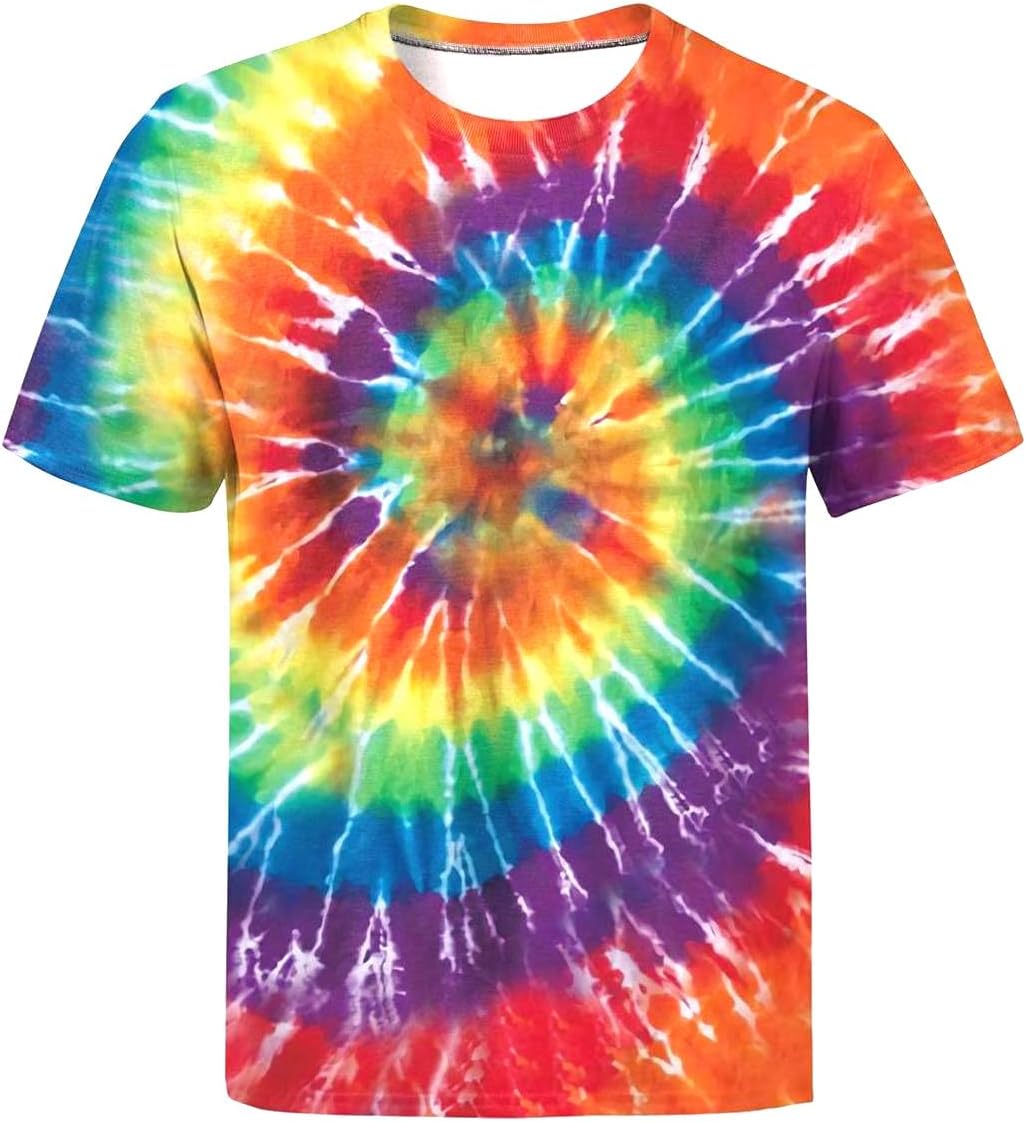 Tie Dye Shirts, Special Tie Dye Shirts for Men and Women, Innovative Short Sleev...