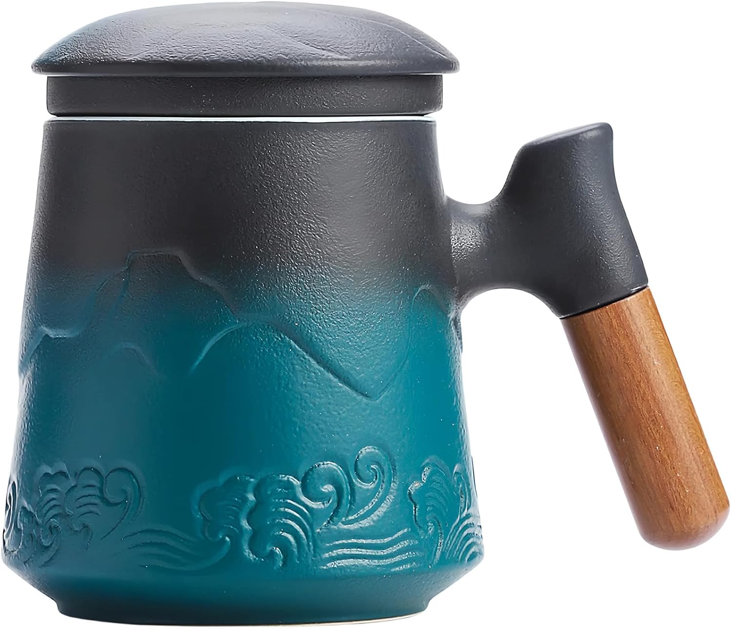 MAXJOY Tea Cup with Infuser and Lid,15.2 OZ Large Loose Leaf Tea Cup,Ceramic Tea...