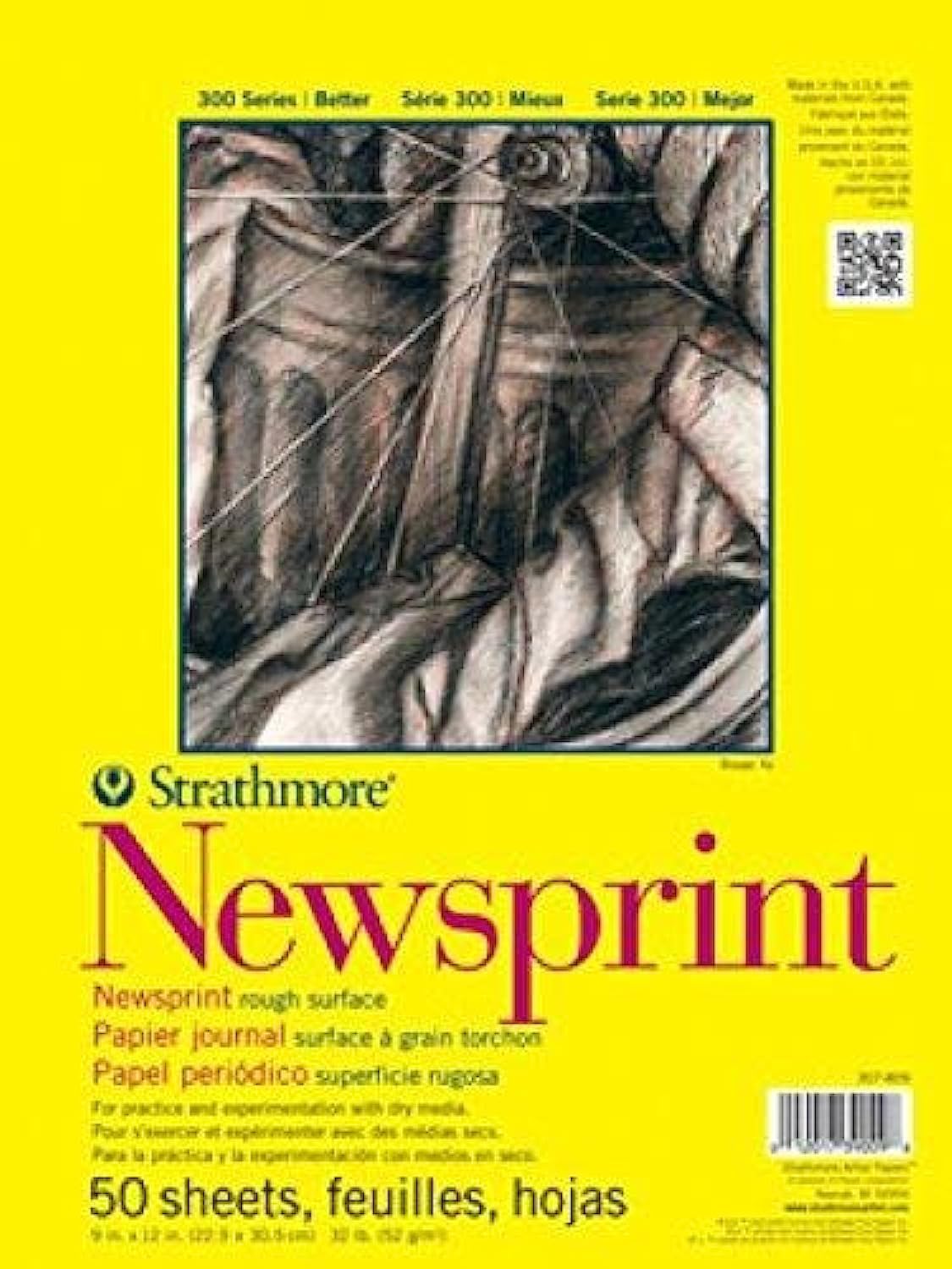 Strathmore 300 Series Newsprint Paper Pad, Special Art Paper for Adults and Stud...