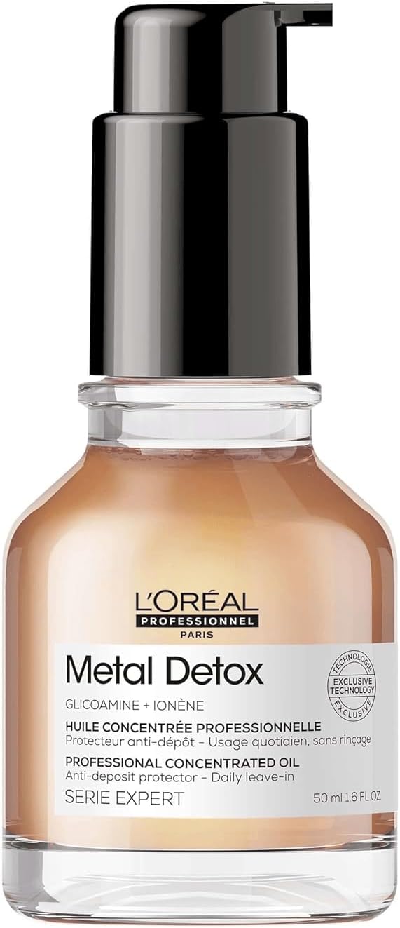 L’Oréal Professionnel Metal Detox Concentrated Oil for Soft, Shiny, Silky Hair,...