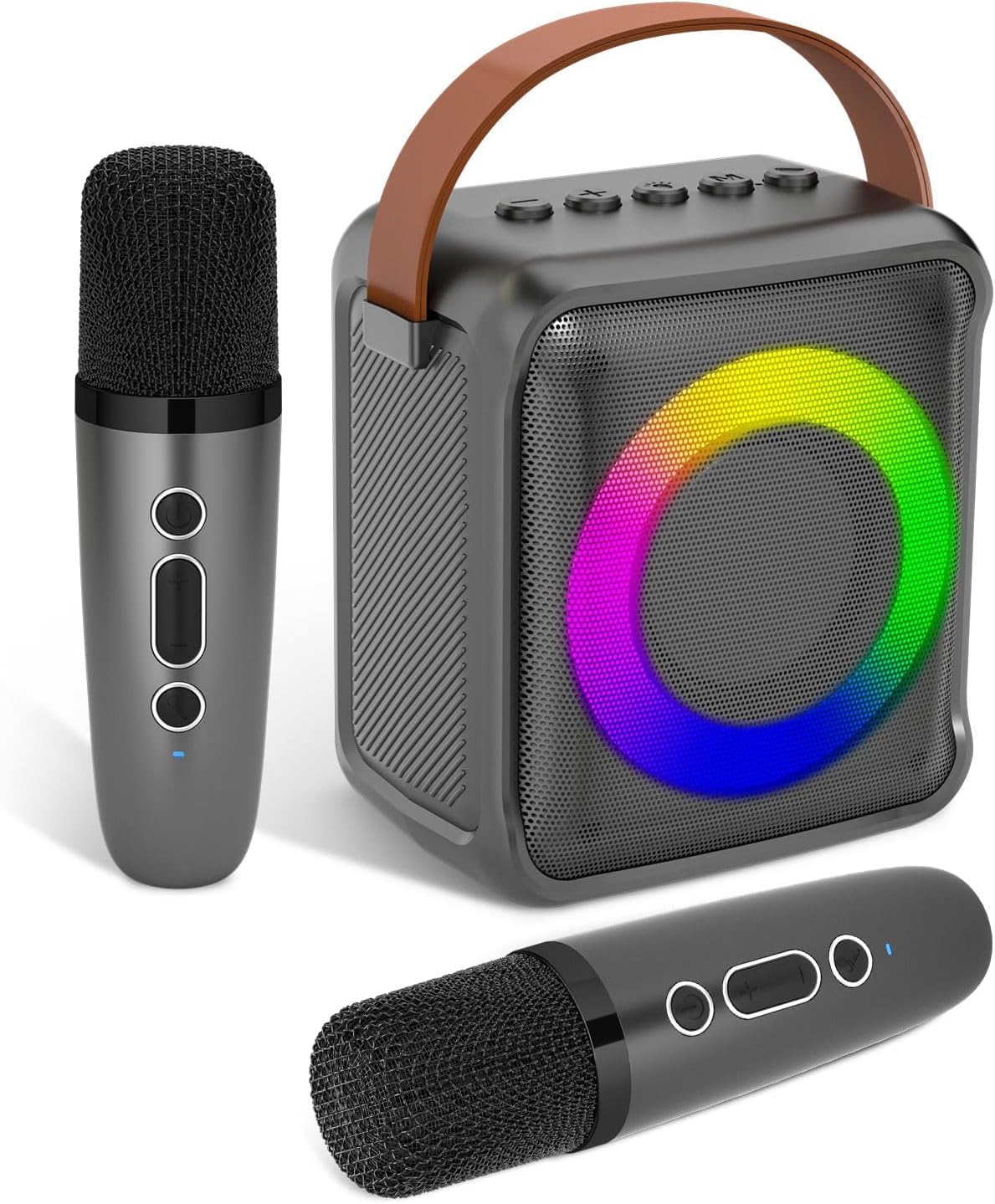 Ankuka Karaoke Toys for Kids & Adults with 2 Microphones, Portable Karaoke Machi...