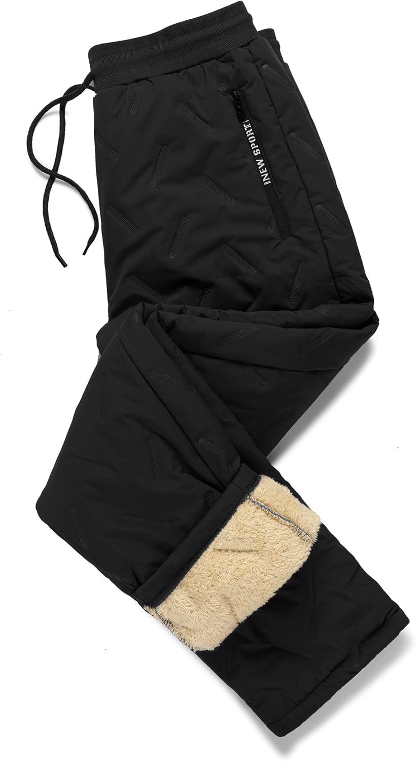Mens Jogging Bottoms Fleece Sweatpants Winter Thermals Tracksuit Bottoms Casual...