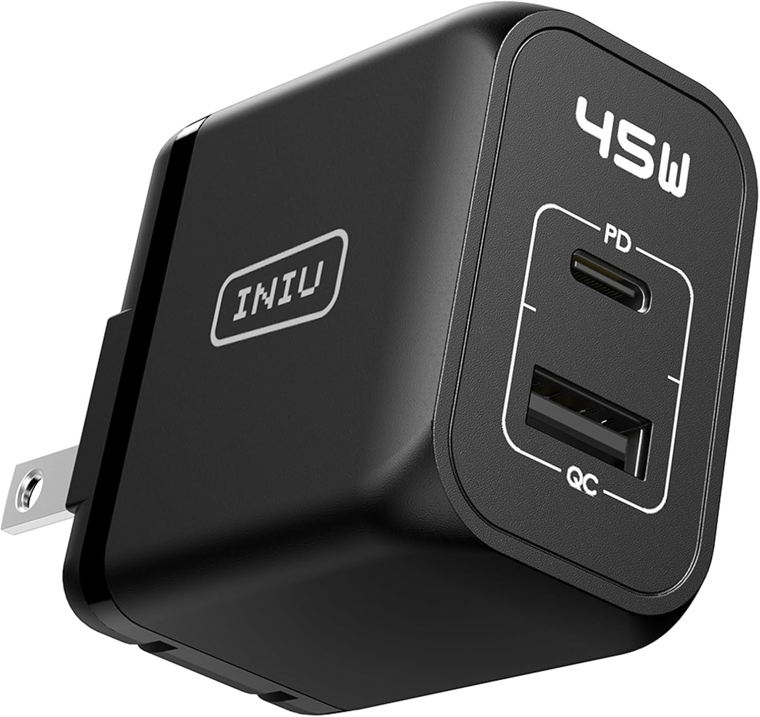 INIU 2-Port USB C Charger, Special Super Fast Charger with 45W Power, Mini Folda...