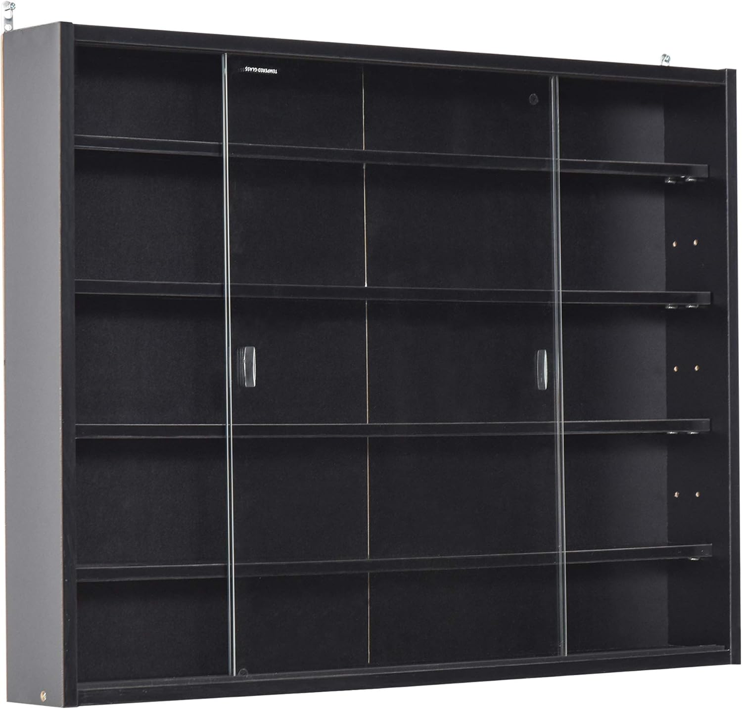 HOMCOM 5-Tier Wall Display Shelf, Special Shelf Unit Cabinet with 4 Adjustable S...