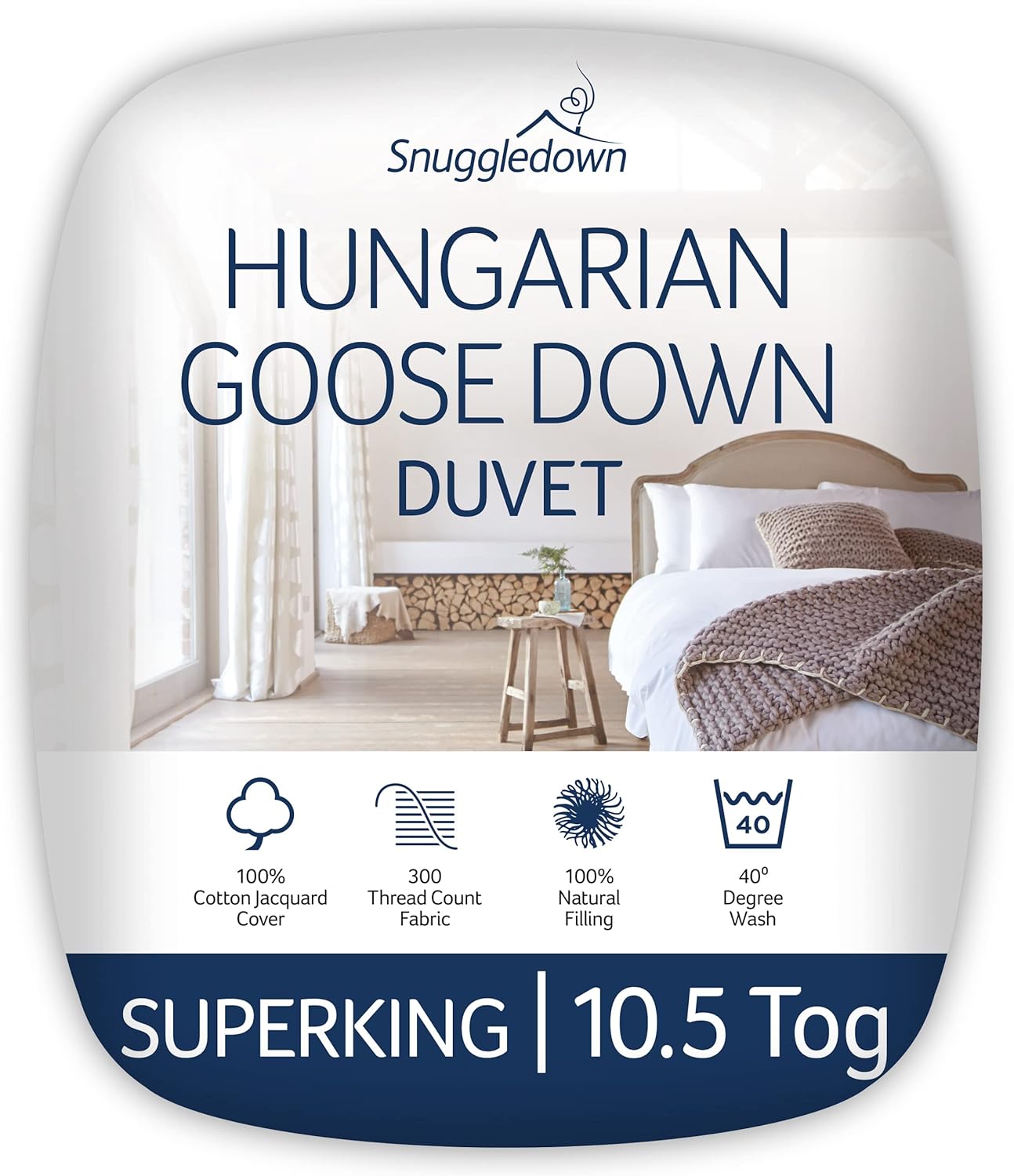 Snuggledown Hungarian Goose Down Duvet, Special Super King Duvet, Innovative All...