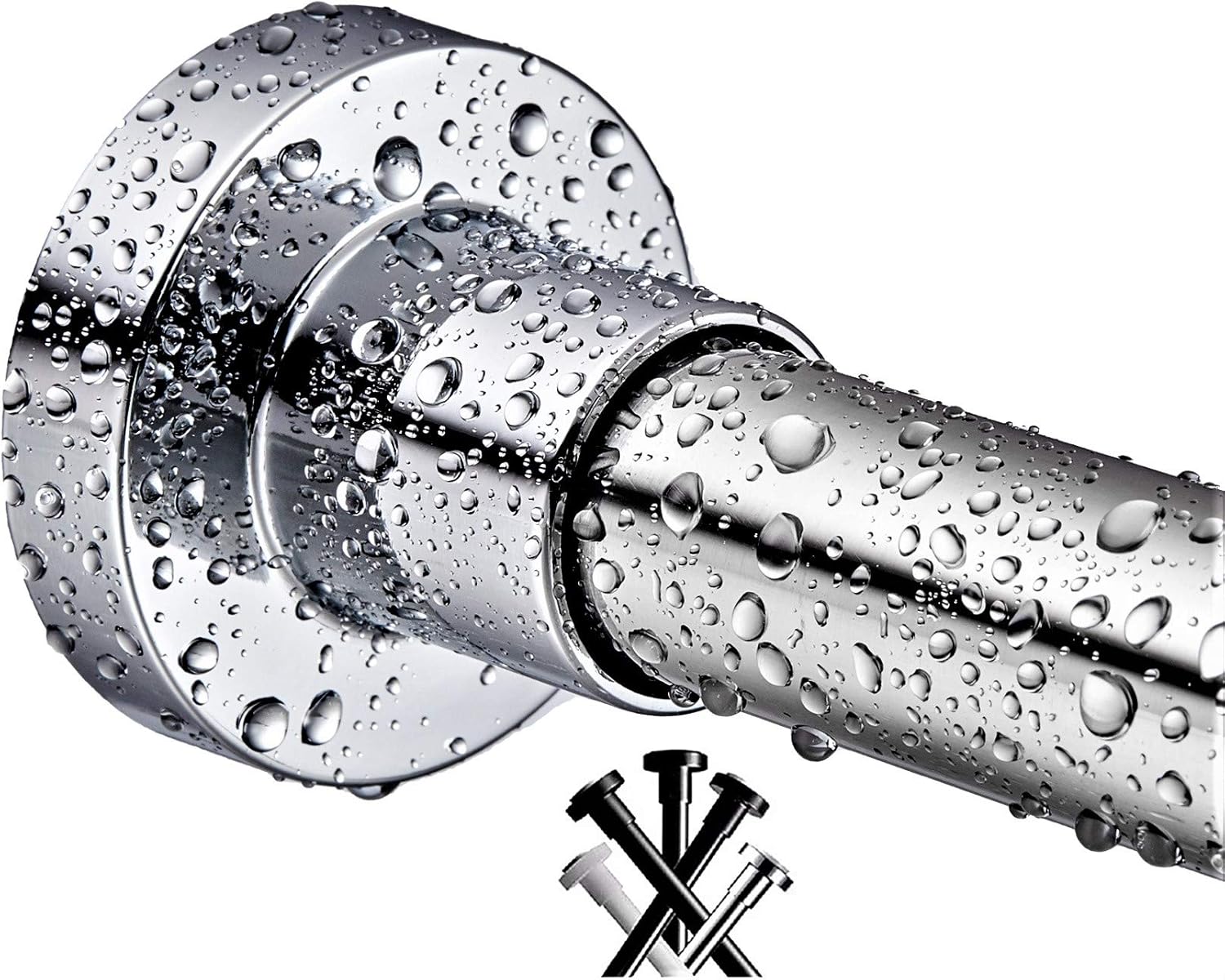BRIOFOX Shower Curtain Rod 43-73 Inches, Never Rust and Non-Slip Spring Tension...