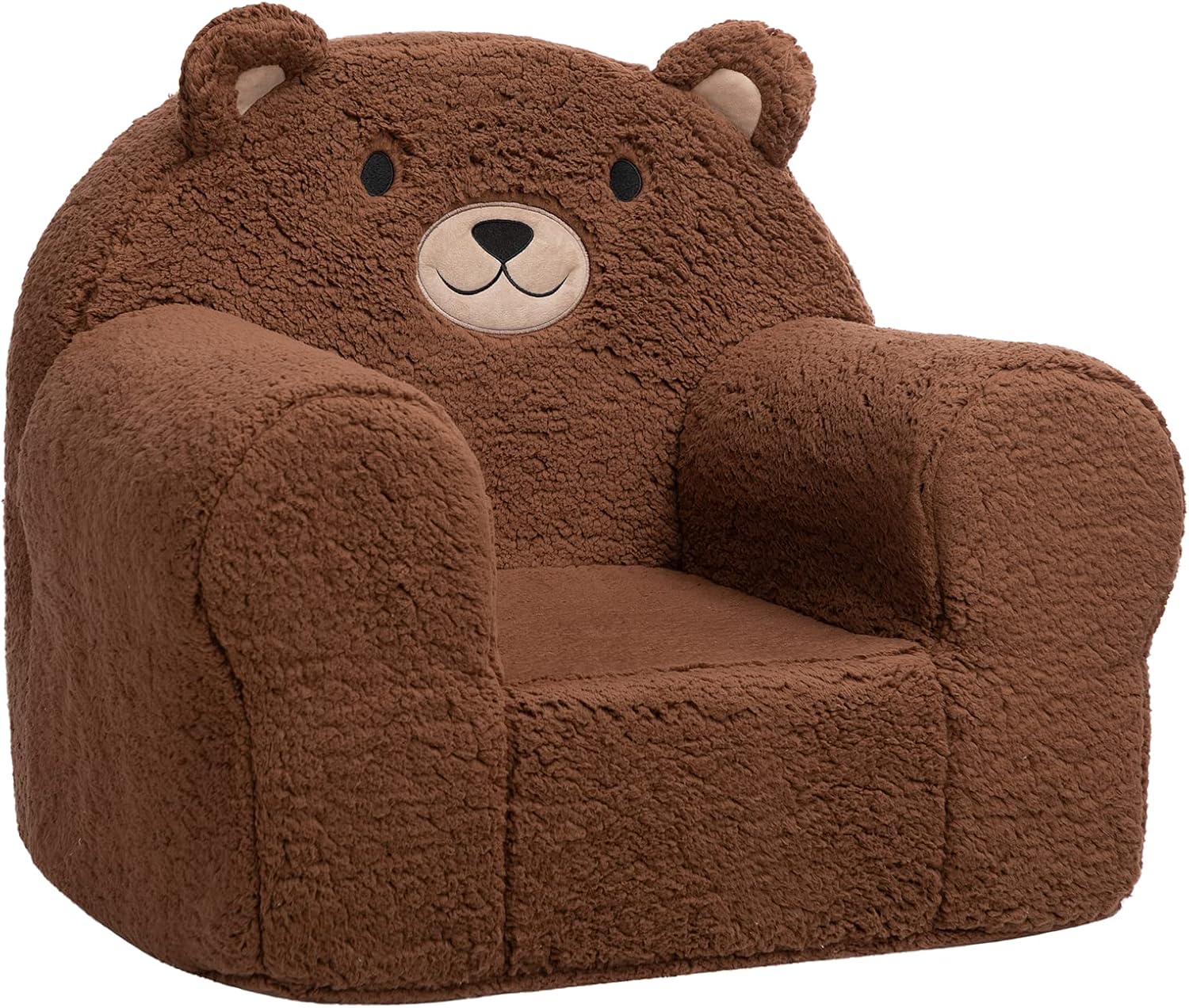 BEJOY Kids Sofa Ultra-Soft Snuggle Foam Filled Chair, Single Cuddly Sherpa Sofa...