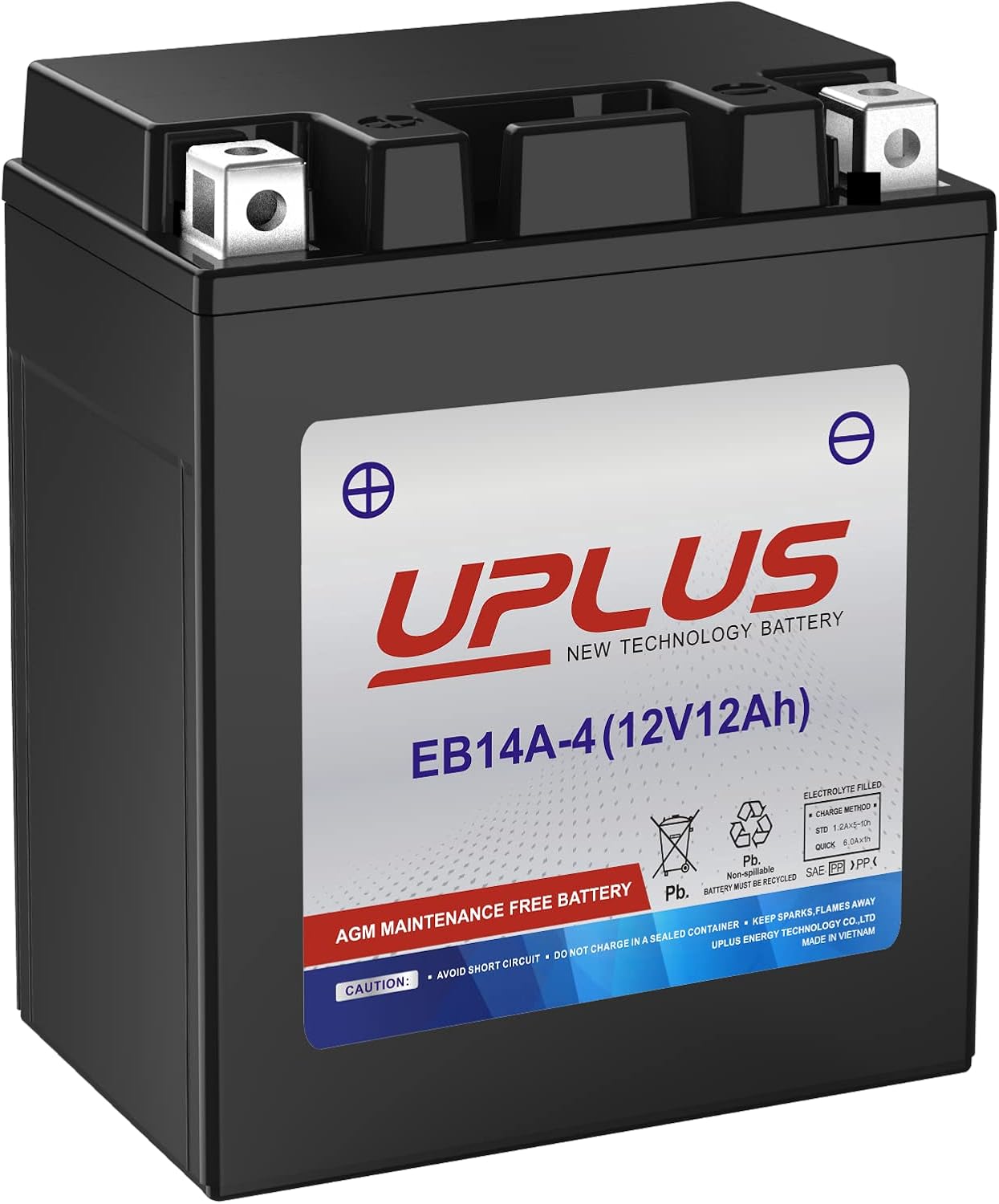UPLUS ATV Battery YTX14AH-BS, EB14A-4 Scooter Snowmobile UTV Motorcycle Battery...