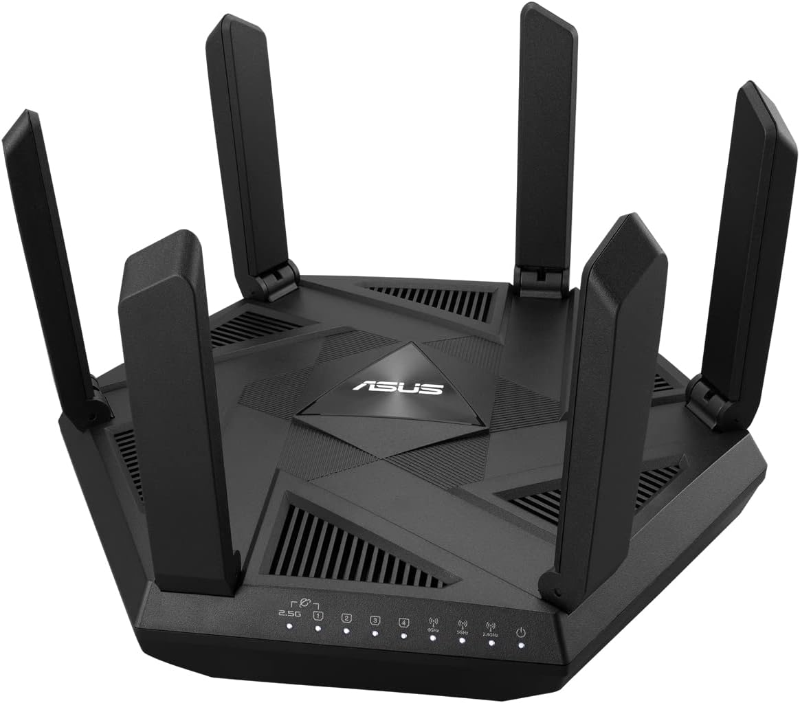 ASUS RT-AXE7800 WiFi Router, Special Tri-band WiFi 6E Extendable Router, Innovat...