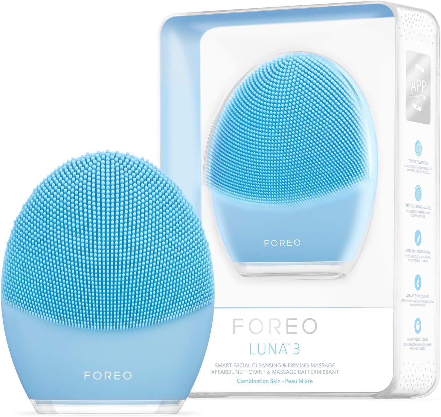 FOREO LUNA 3 Facial Cleansing Brush - Combination skin - Anti Aging Face Massage...