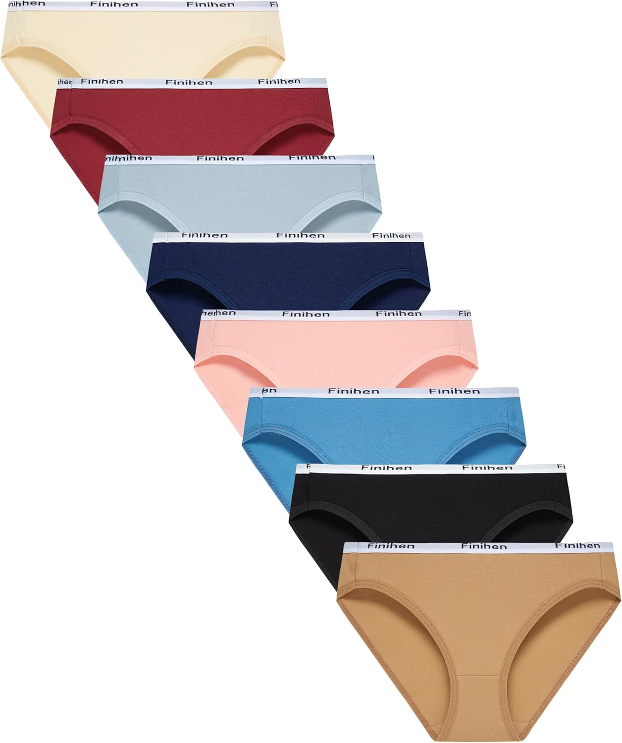 Finihen Teens Girls Bikini Underwear Cotton Fashion Girl Hipster Panties Soft Br...