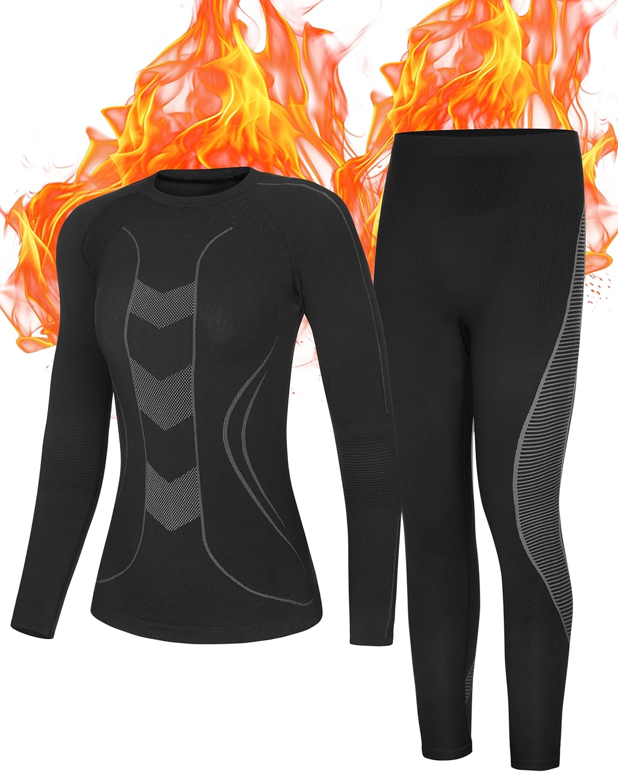 Roadbox Thermal Underwear Set Womens - Ski Base Layer Sets Quick Dry Tops & Boot...