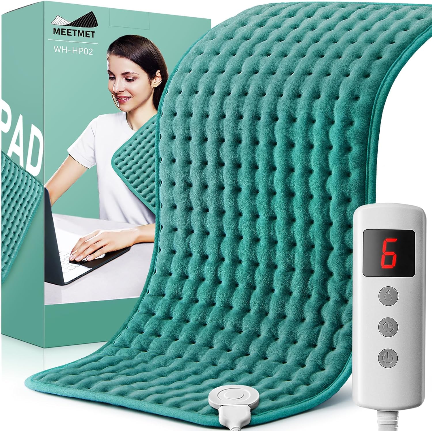 Electric Heating Pads for Back Neck Shoulder Pain...