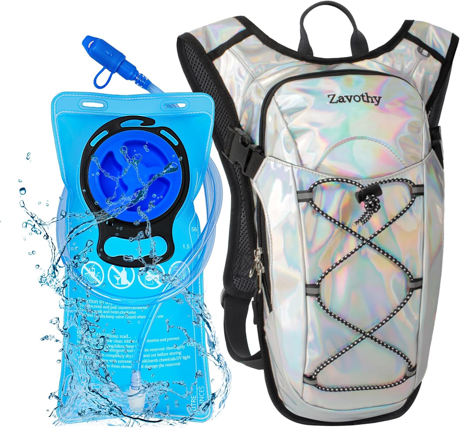 Reflective Hydration Backpack, Hydration Pack - Water Backpack with 2L Hydration...