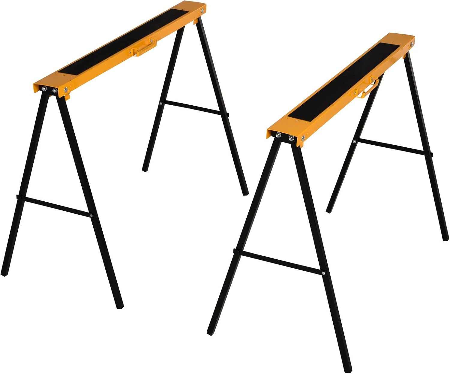 HOMCOM 2PCS Folding Workbench, Special Saw Horse Twin Pack, Innovative Metal Tre...