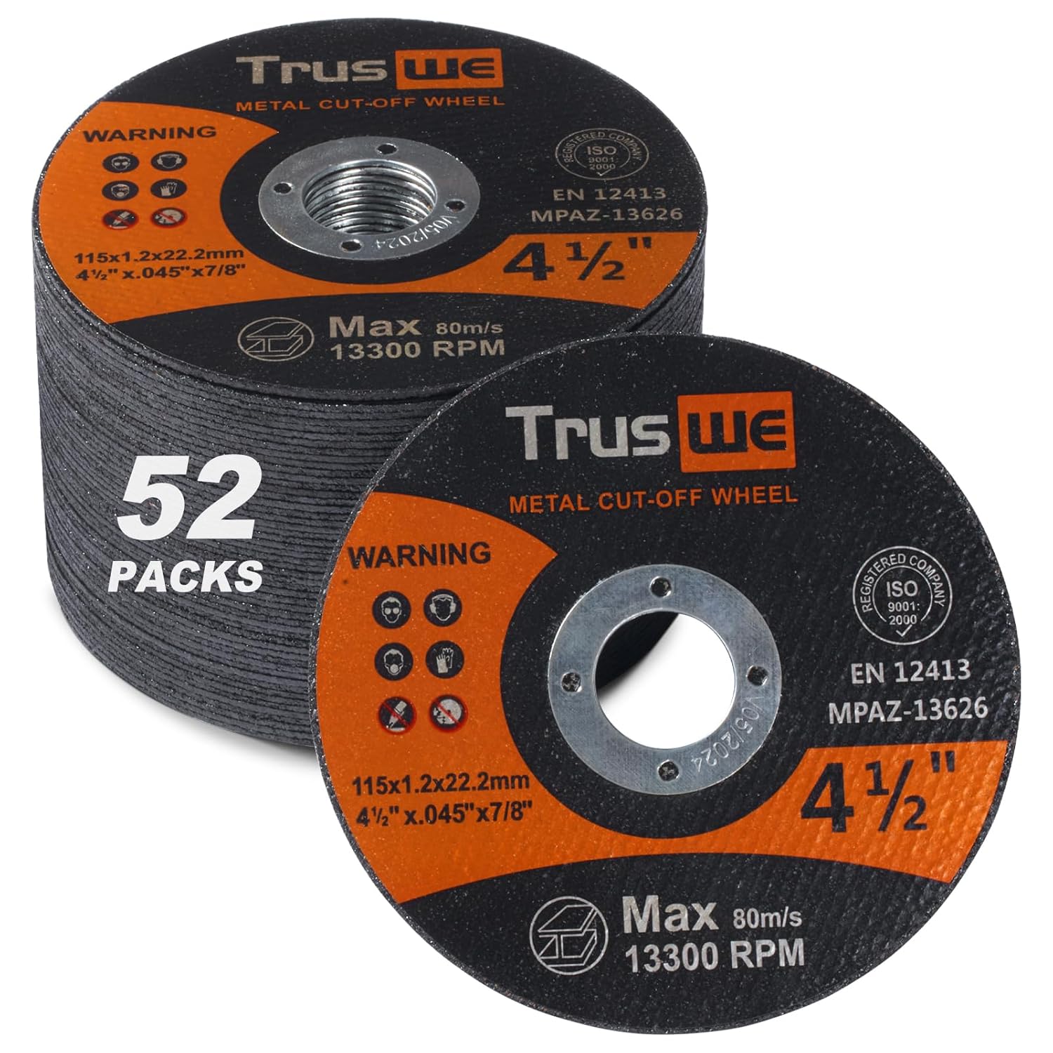Cut Off Wheels 4 1/2 Inch, Special Cutting Wheels for Metal and Stainless Steel,...
