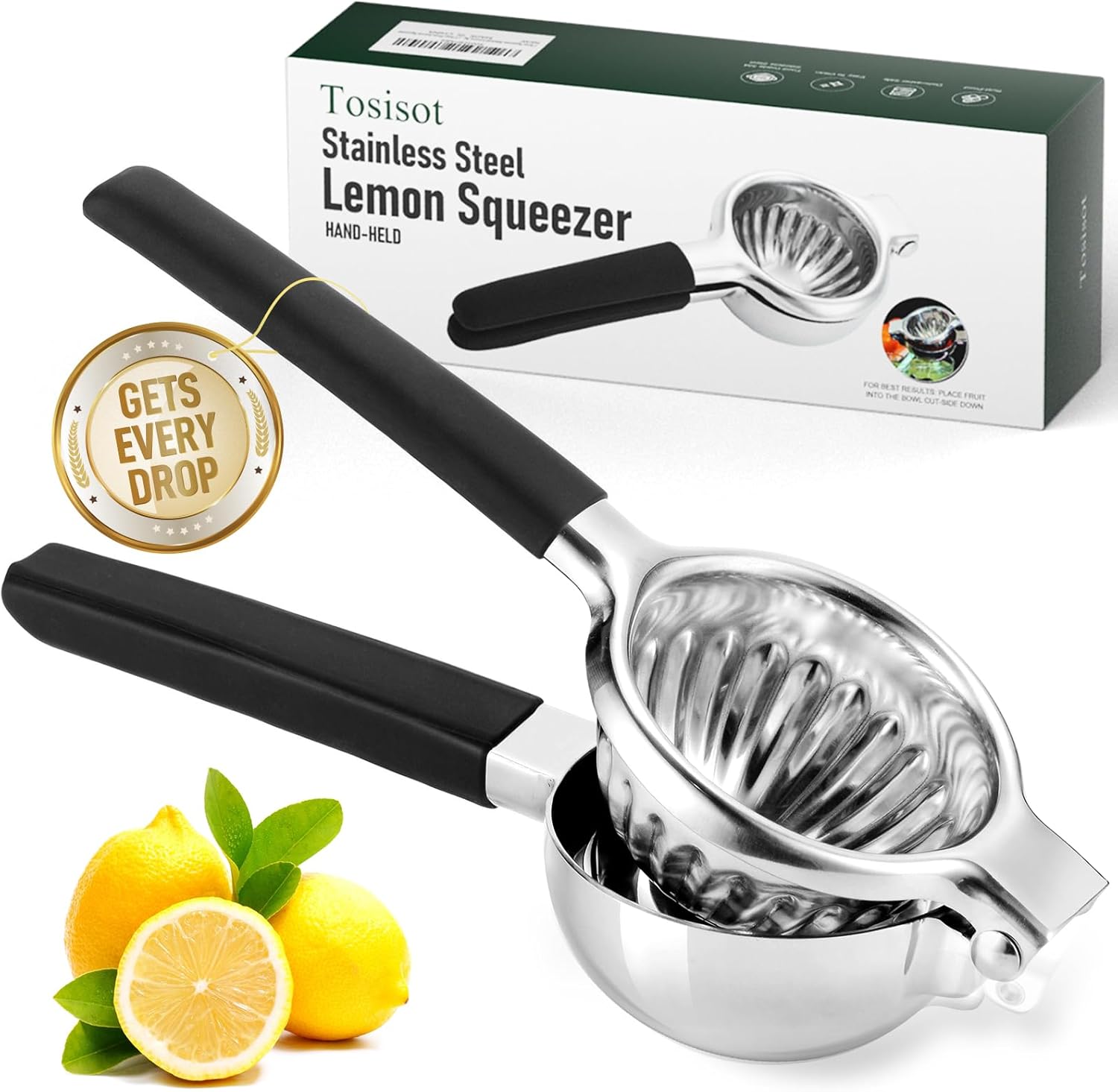 Lemon Squeezer, Special Stainless Steel Citrus Juicer, Innovative Large Squeezer...