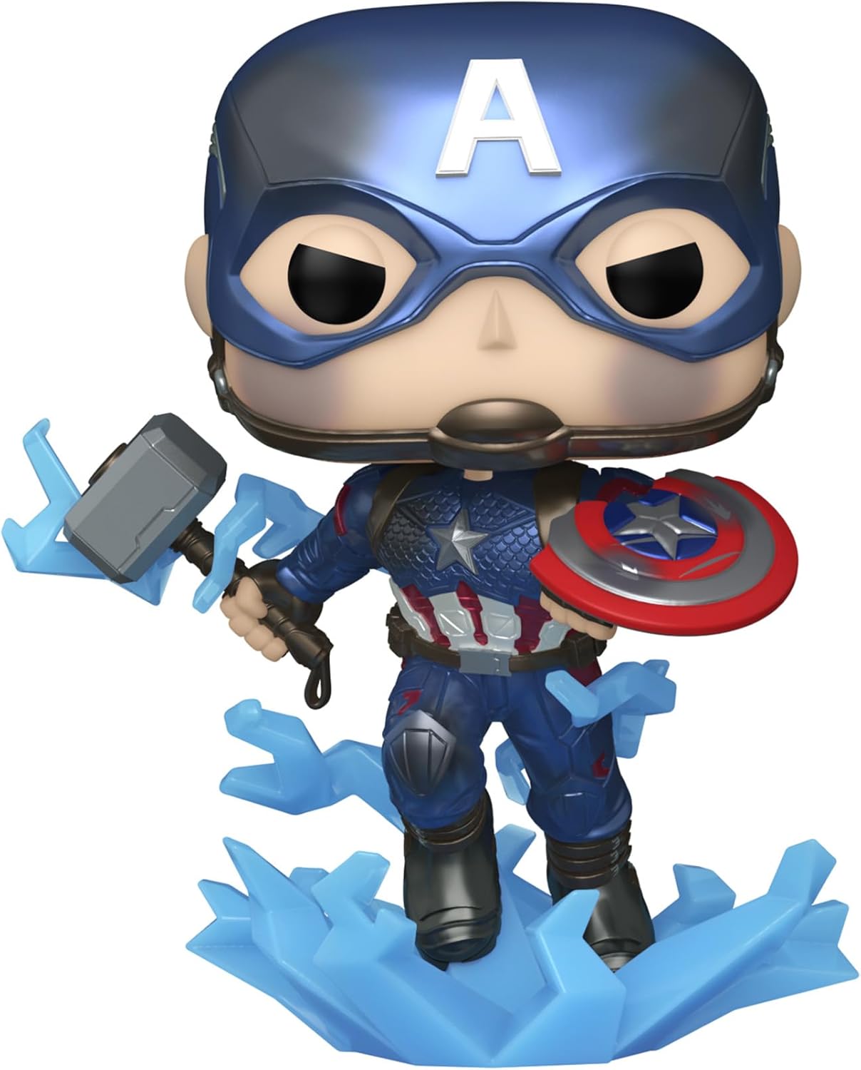 Funko POP! Marvel Avengers Endgame Captain America with Broken Shield & Mjolnir...