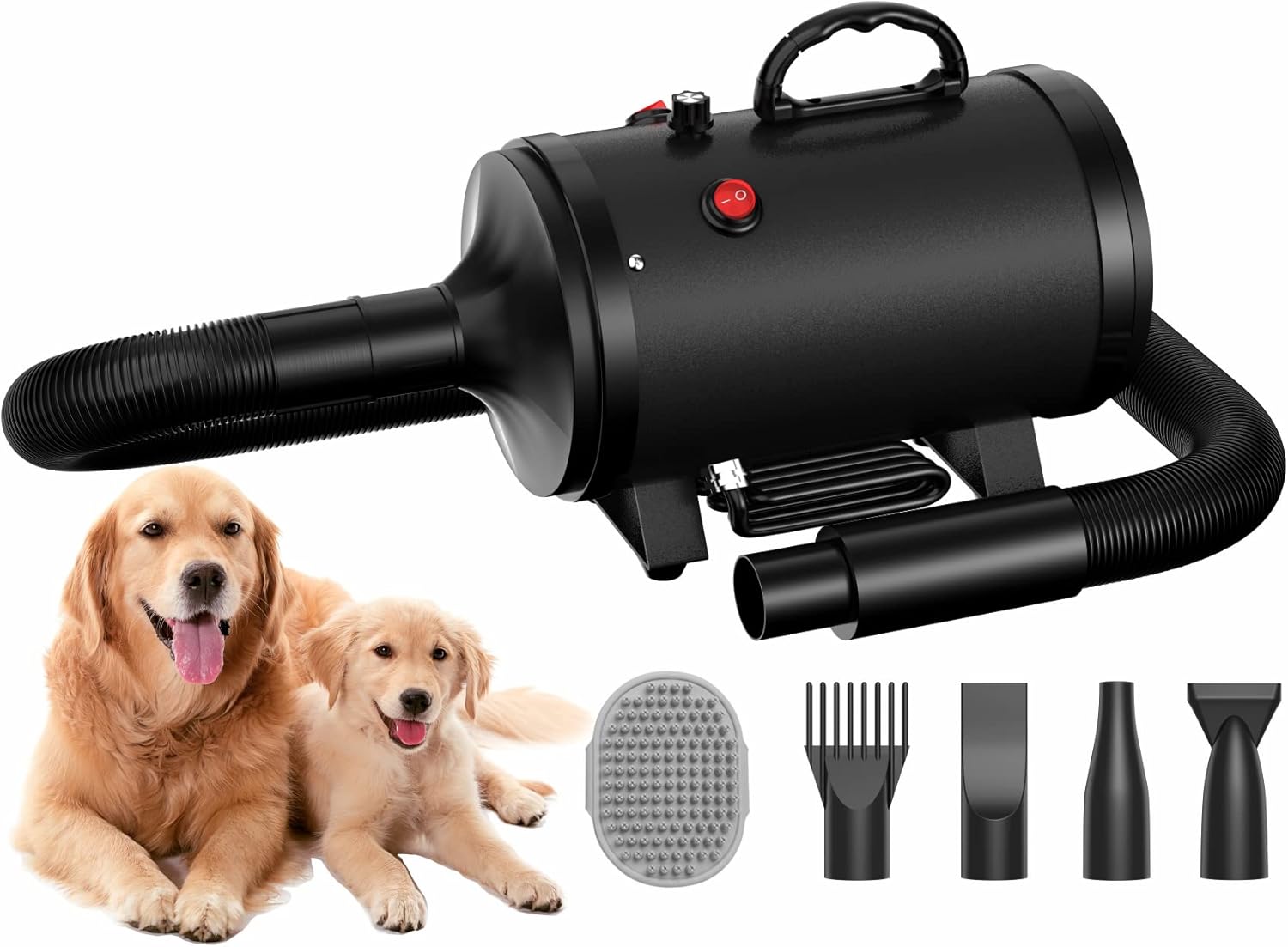 Blanlody Dog Hair Dryer Blaster 3200W/4.5HP Pet Grooming Hair Dryer Low Noise Te...