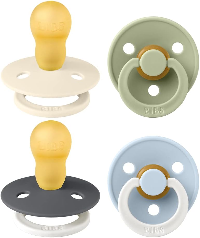 High-Quality BIBS Colour Soother 4-Pack, Special BPA Free Dummy Pacifier, Unique...