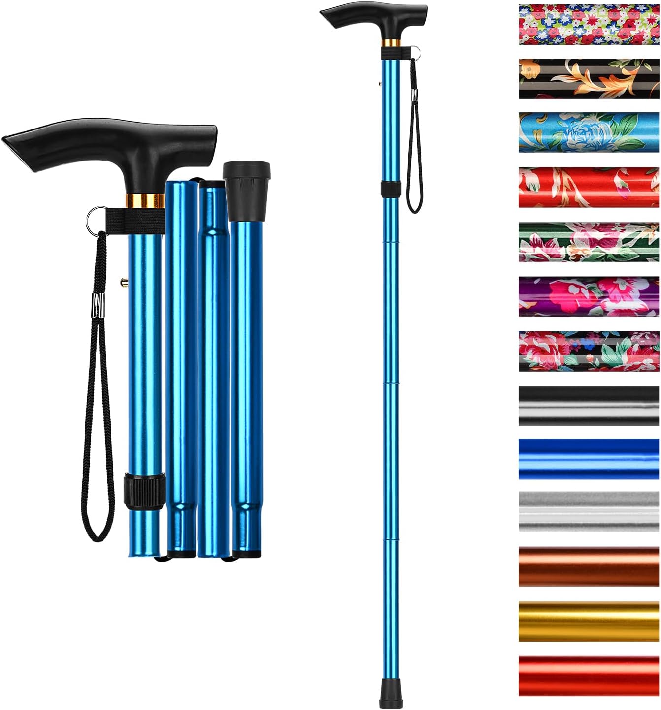 Supregear Walking Stick, Special Adjustable Folding Walking Stick for Women and...