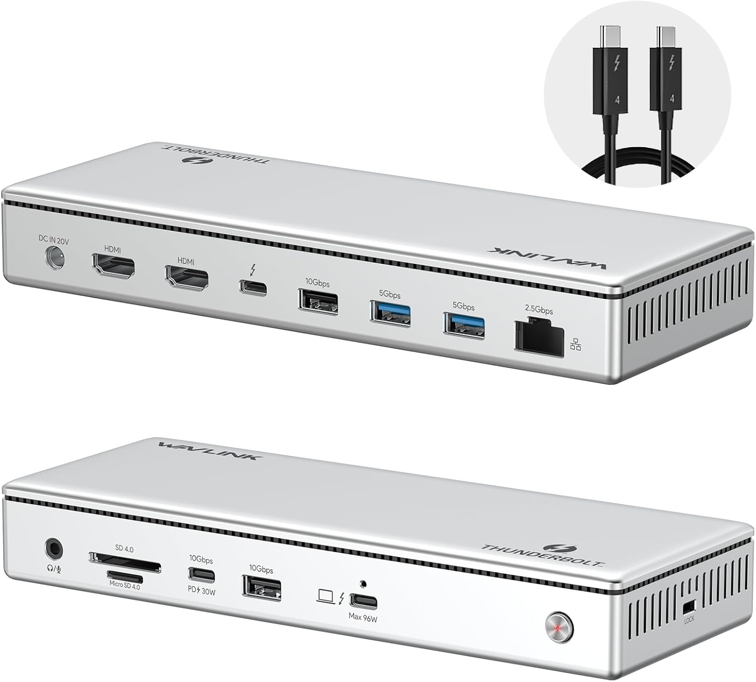 WAVLINK 8K Thunderbolt 4 Docking Station, Special Laptop Dock for Mac/Windows, I...