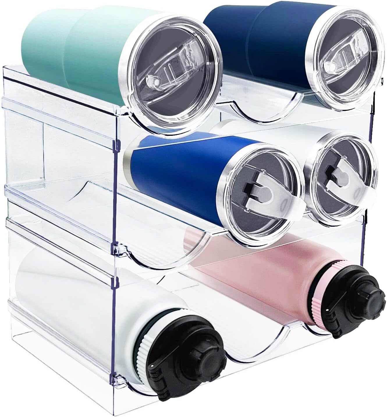 High-Quality 3 Pack Water Bottle Organizer, Innovative Kitchen Home Organization...