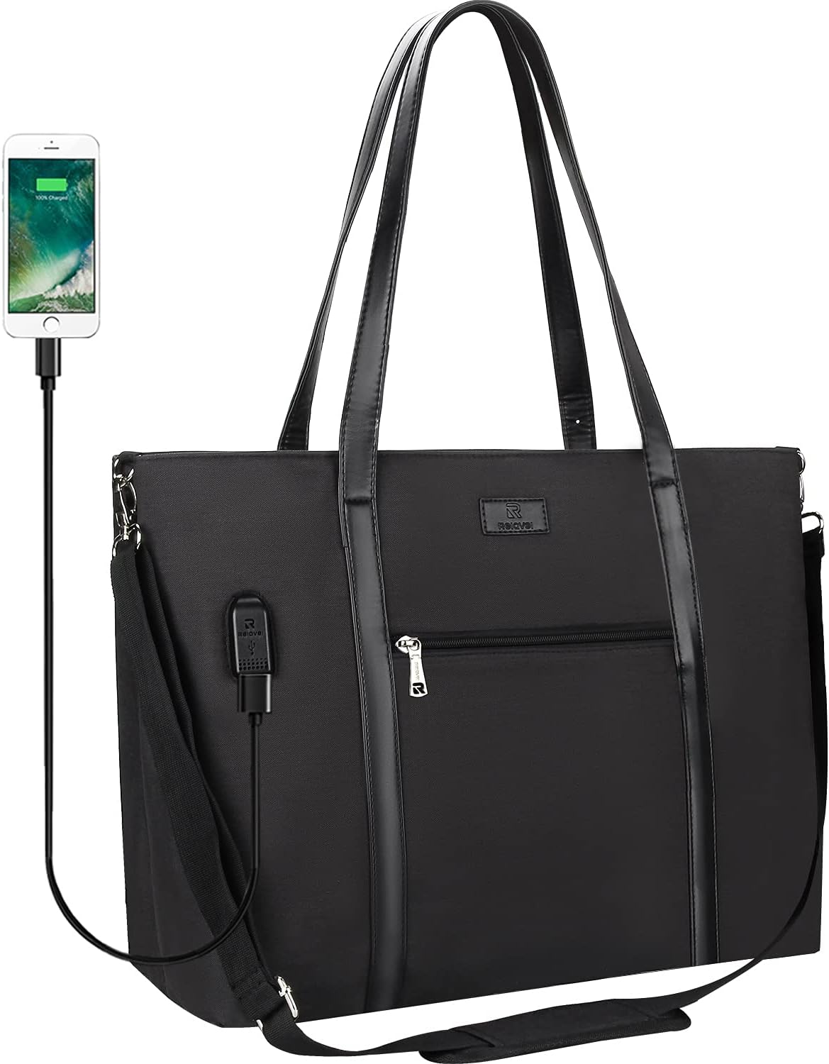 Laptop Tote Bag for Women 17.3 Inch Laptop Bag Waterproof Nylon Teacher Bag Work...
