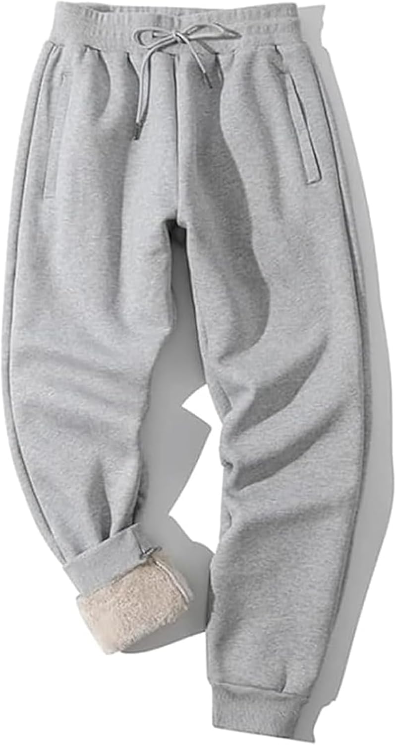 Shiyifa Men's Winter Warm Fleece Sherpa Lined Sweatpants, Special Thermal Track...